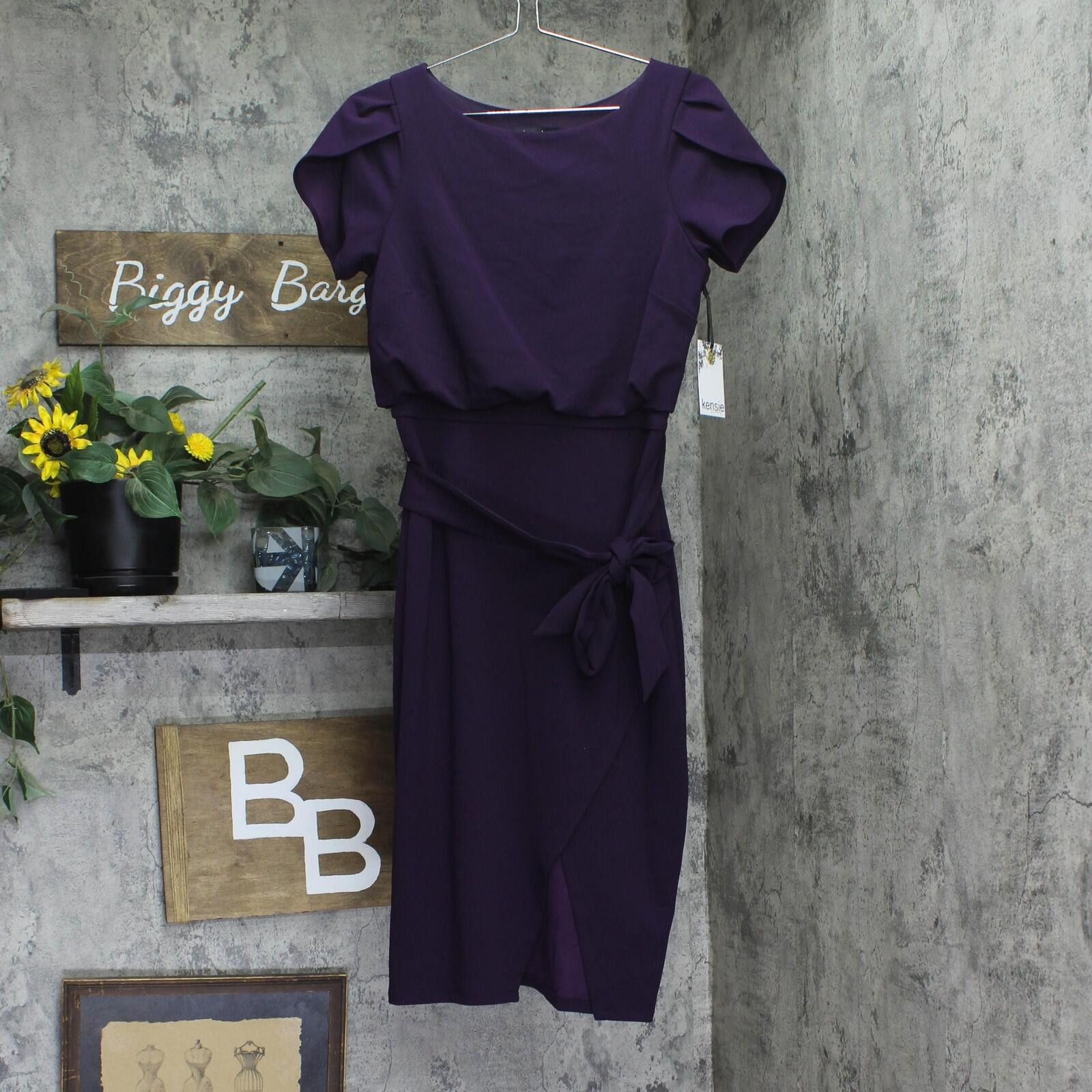 Other New Kensie Womens Tie-waist Dress Kdtp2921 Eggplant Purple 6 Size M / US 6-8 / IT 42-44 - 1 Thumbnail