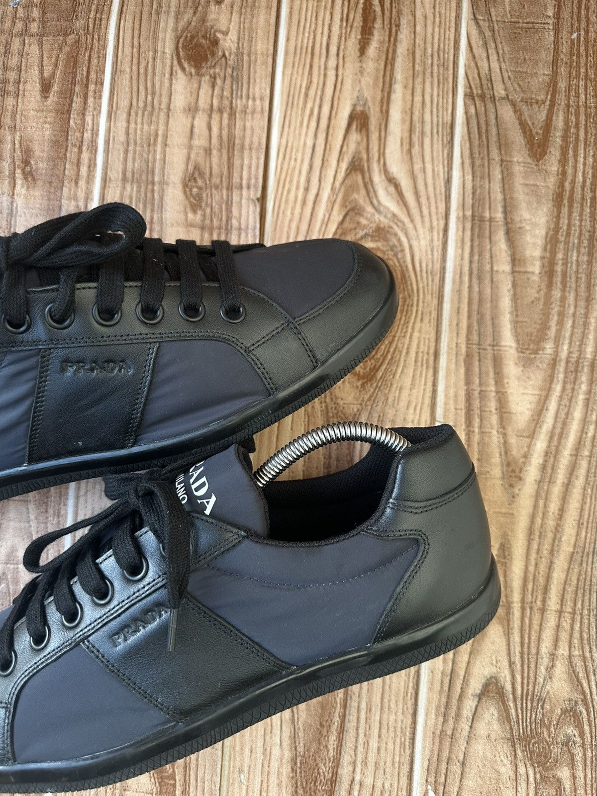 Prada Prada Men’s Nylon-Spazzolato Leather Sneaker Lowtops Size US 10 / EU 43 - 10 Thumbnail