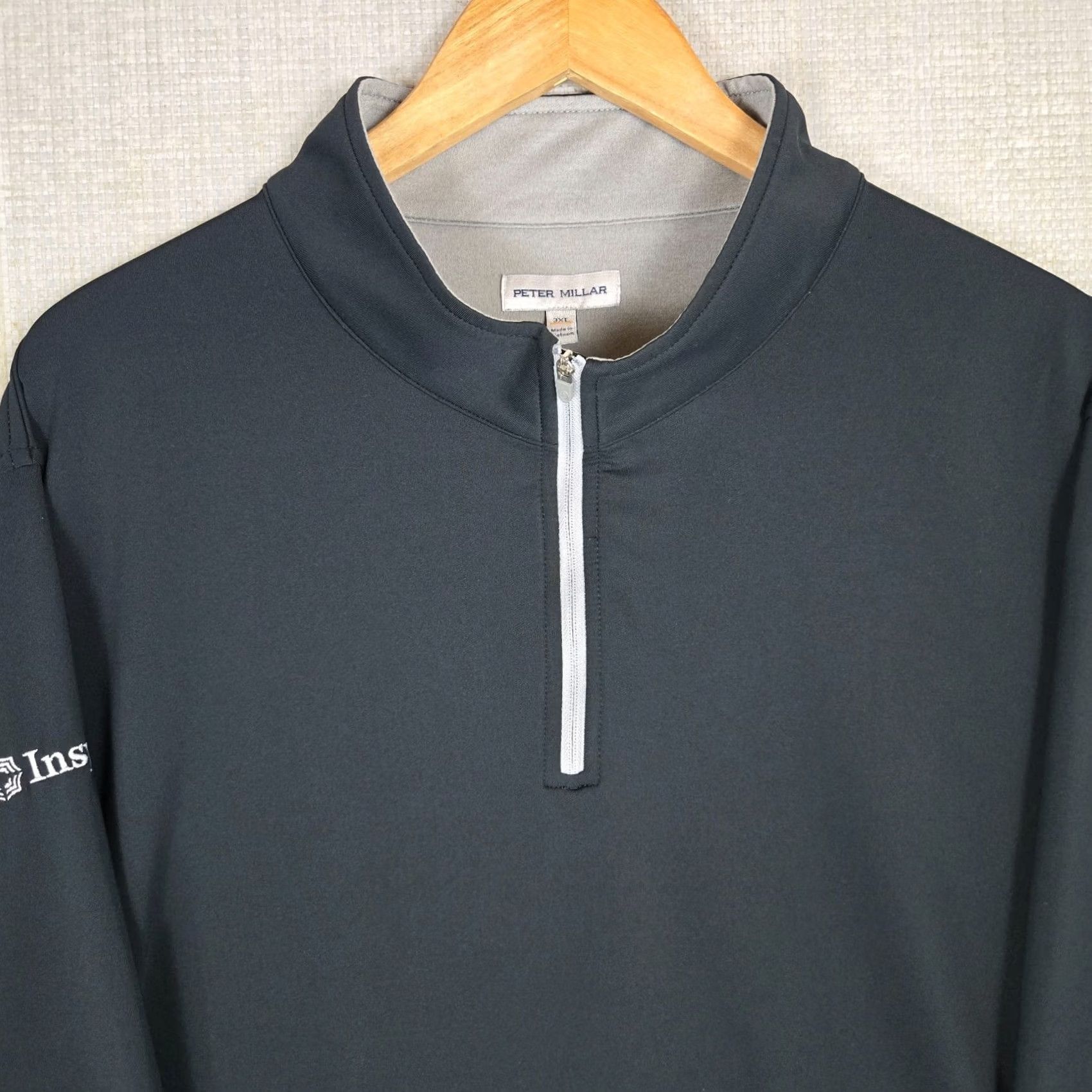 Peter Millar PETER MILLAR Mens 3XL Performance 1/4 Zip Perth Pullover Black Golf Pullover Size US XXL / EU 58 / 5 - 6 Thumbnail