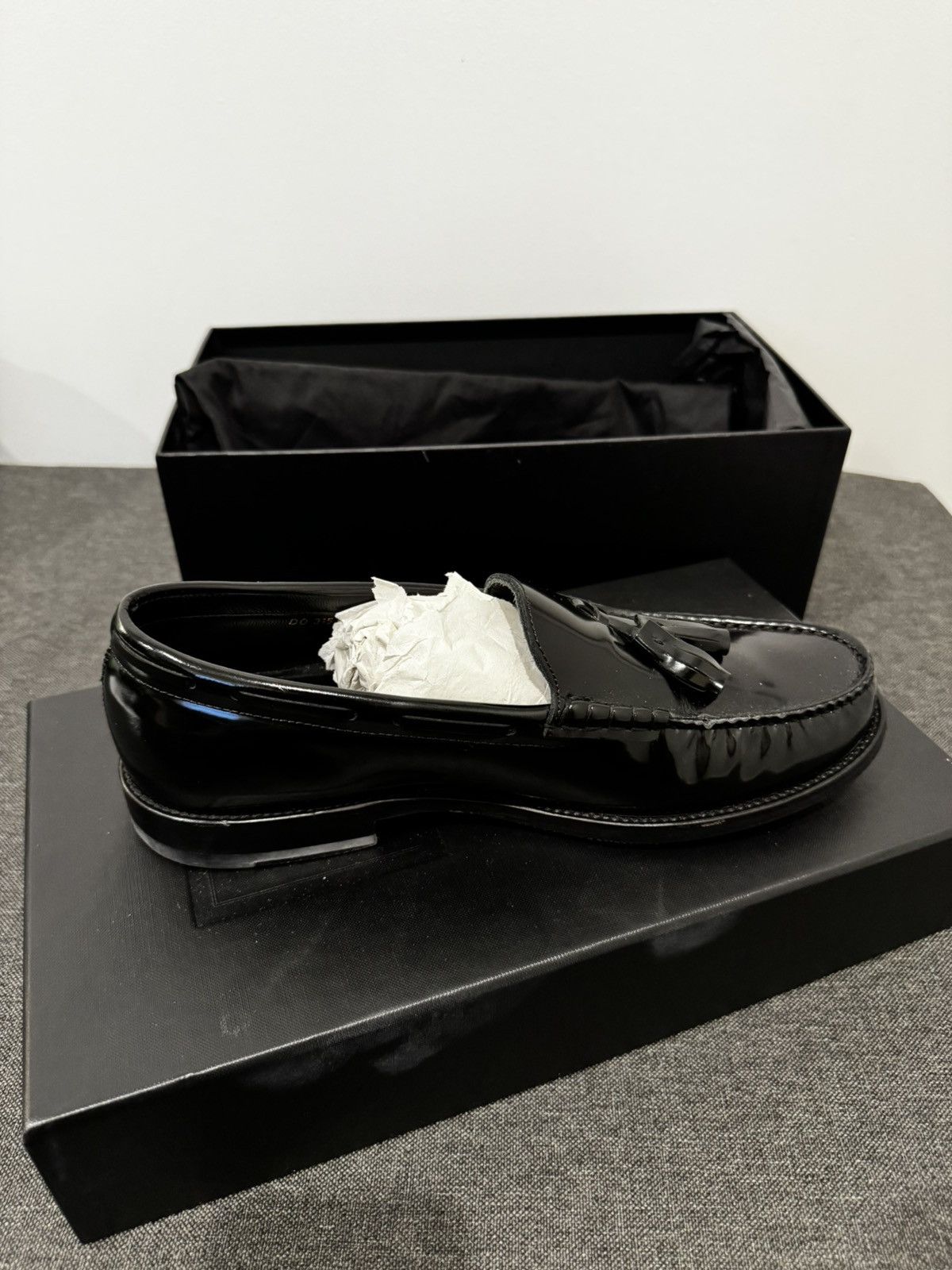 Saint Laurent Paris Saint Laurent Black Tassle Moccasters Size US 8 / EU 41 - 6 Thumbnail