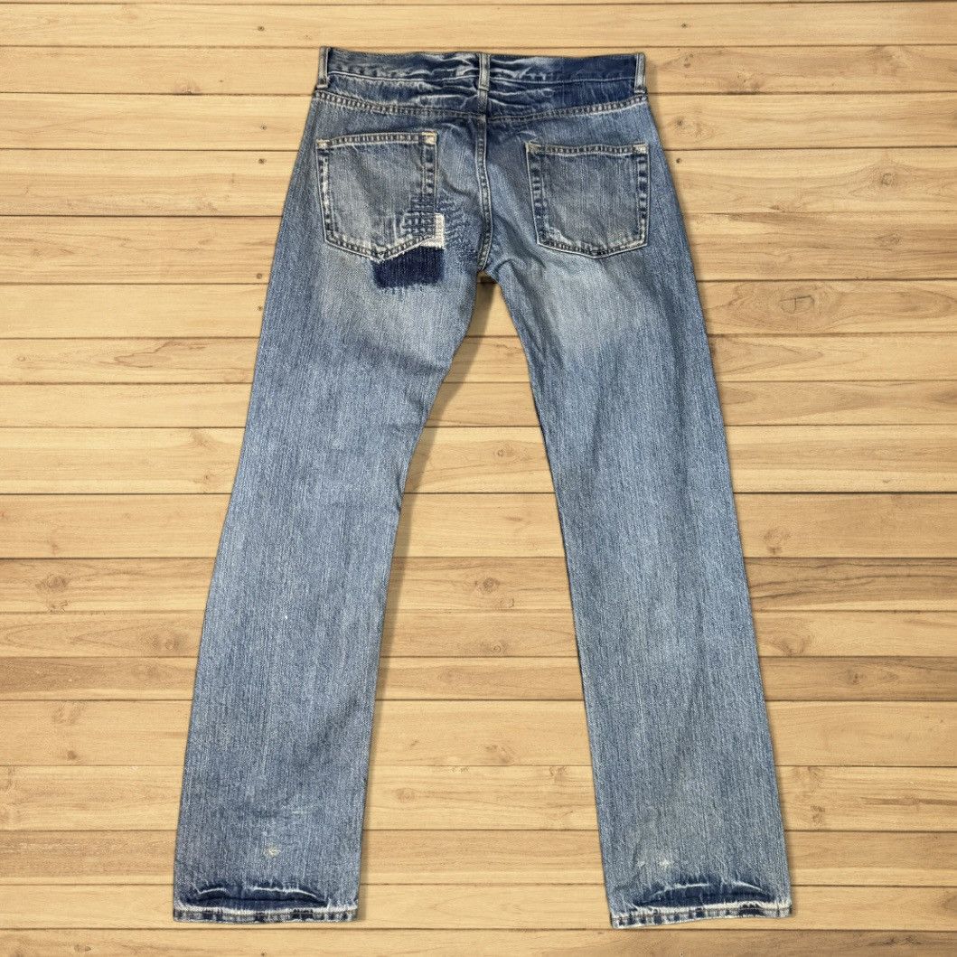 Undercover × Uniqlo 🔥🇯🇵 Vintage 90s Uniqlo Distressed Aging Wash Denim Size 32" / US 10 / IT 46 - 3 Thumbnail