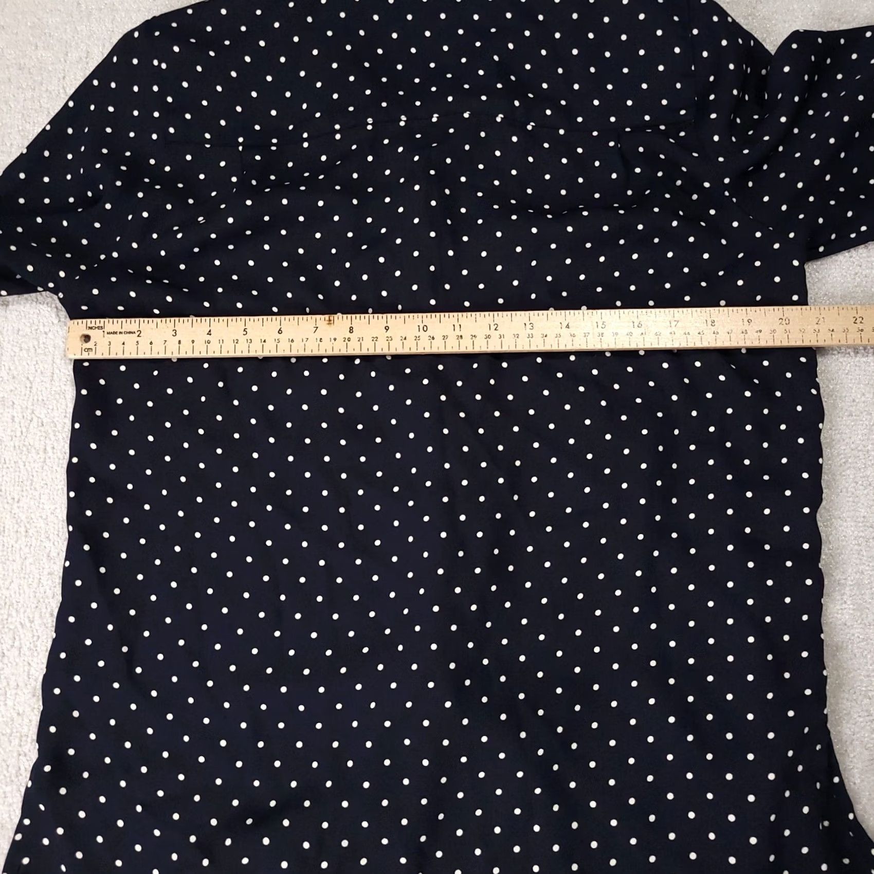 Vintage VINTAGE Alfred Dunner Short Sleeve Shirt Button Up Womens 10 Blue Polka Dot Shoulder Pad Size L / US 10 / IT 46 - 6 Thumbnail