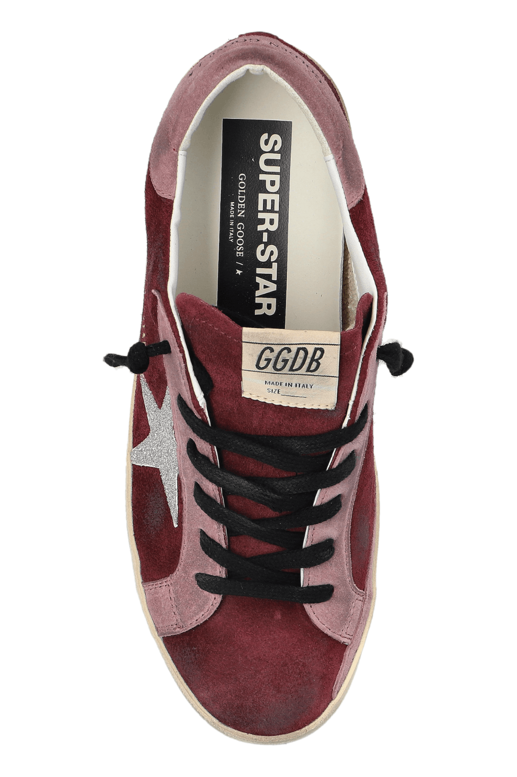 Golden Goose Super-Star Wmn Burg/Pink Glitter Sneakers