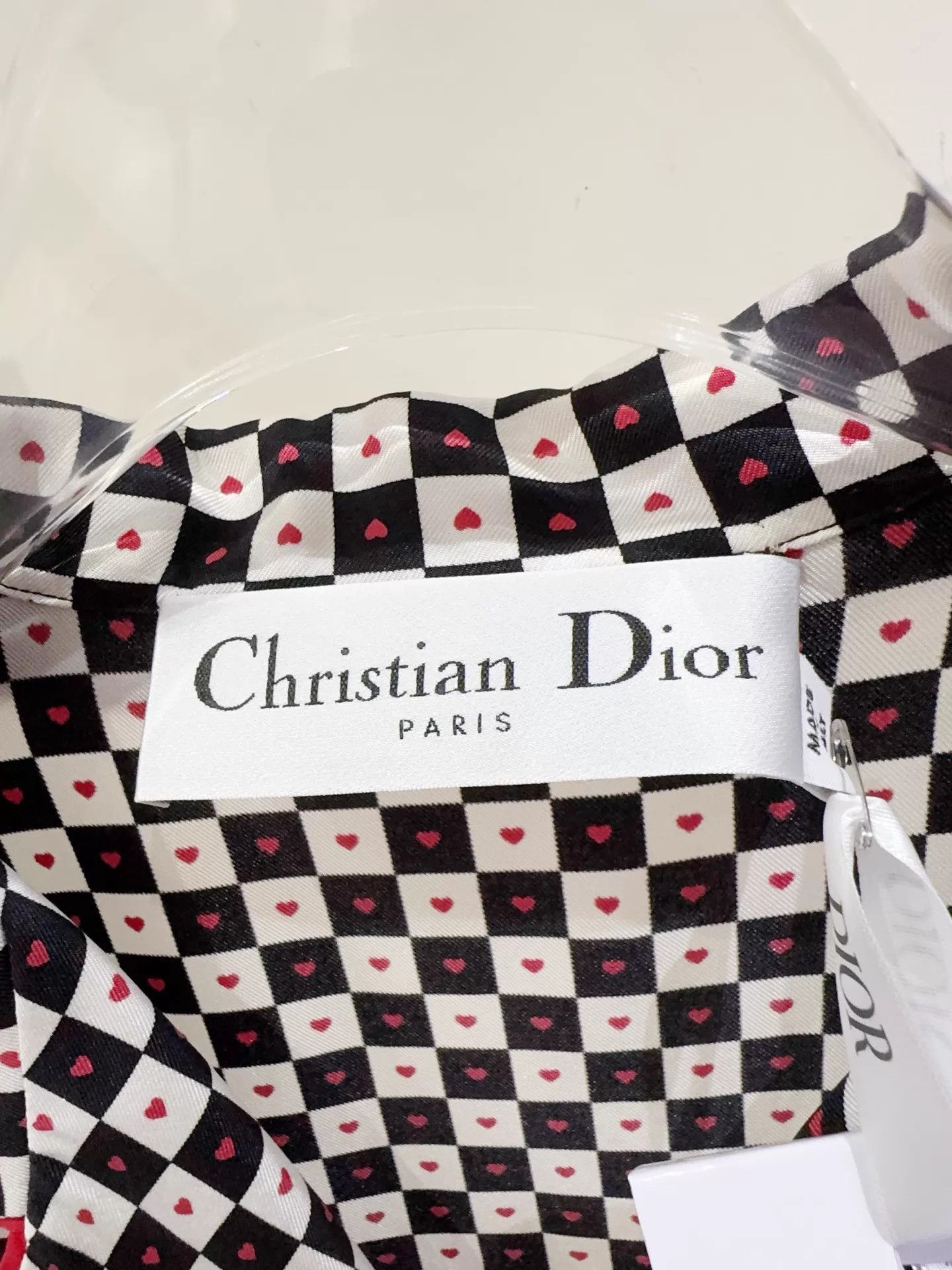 Dior Dior Checkerboard Heart Silk Shirt F38 Size S / US 4 / IT 40 - 2 Thumbnail