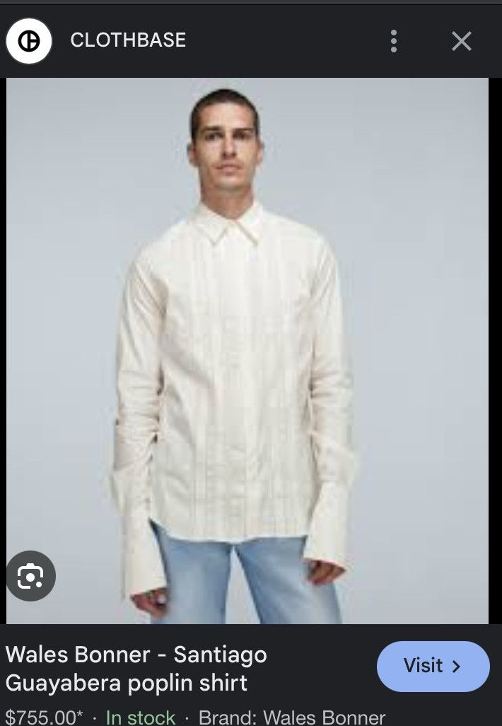 Wales Bonner Wales Bonner - Santiago Guayabera Poplin Shirt Size US S / EU 44-46 / 1 - 14 Thumbnail