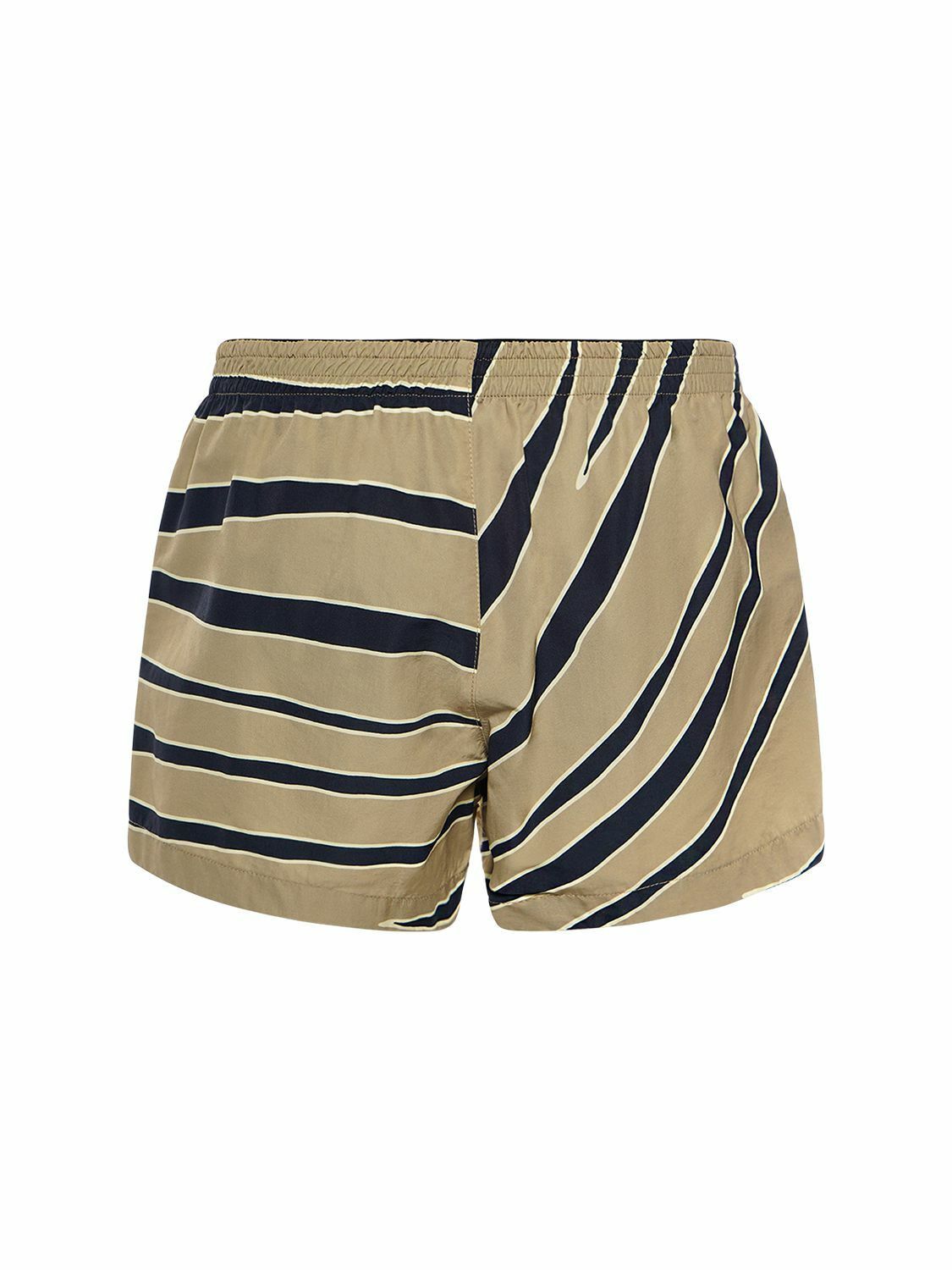 Bottega Veneta o1lv12m1024 Animal Print Nylon Swim Boxer in Navy/Beige Size US 36 / EU 52 - 2 Thumbnail