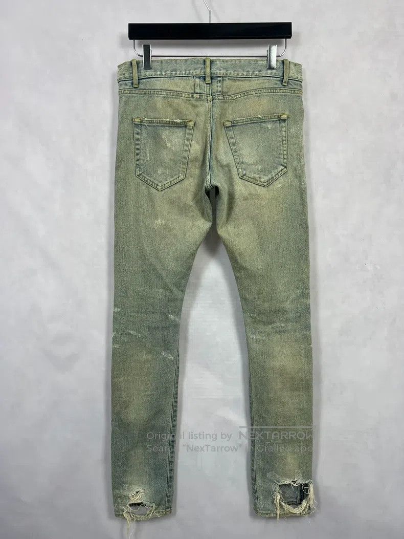 Saint Laurent Paris Saint Laurent Paris Light Blue Rusty Destroyed Knee Damage Size US 30 / EU 46 - 2 Thumbnail