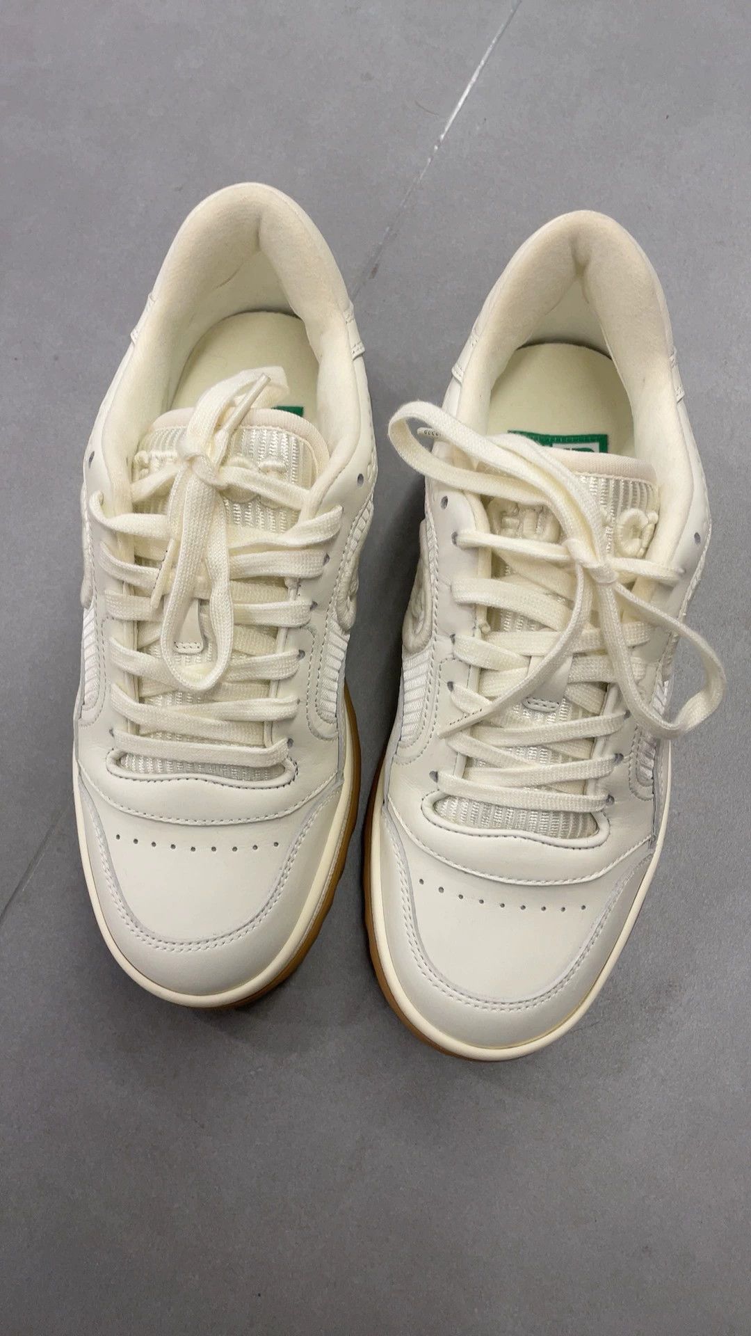 Gucci gucci white sneakers with classic double G logo Size US 5.5 / EU 38 - 1 Thumbnail