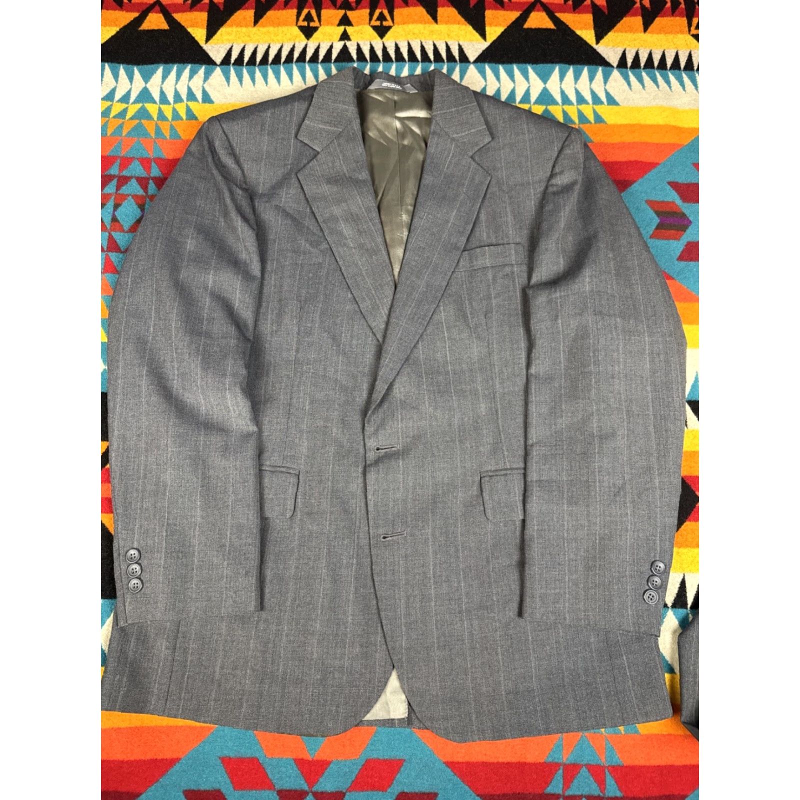 Haggar Haggar Imperial 2pc Suit Blazer Sport Coat & Pants Jacket 42x34 Men Multicolor 2 Piece Sports Size 42R - 4 Thumbnail