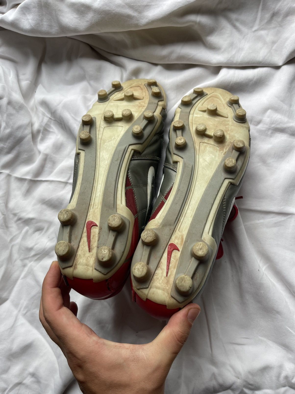 Nike 2004 Nike Total 90 Silver / Red Soccer cleats boots Size US 12 / EU 45 - 15 Thumbnail