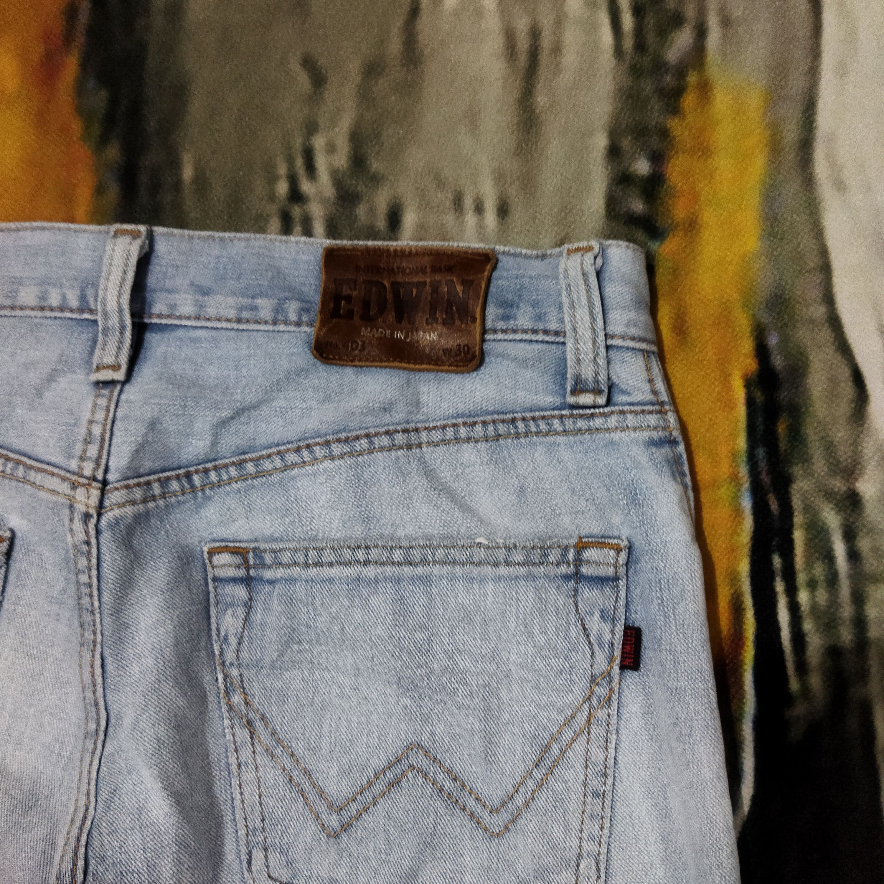 Edwin × Vintage VINTAGE EDWIN LIGHT BLUE DISTRESSED JEANS PANTS Size US 32 / EU 48 - 10 Thumbnail