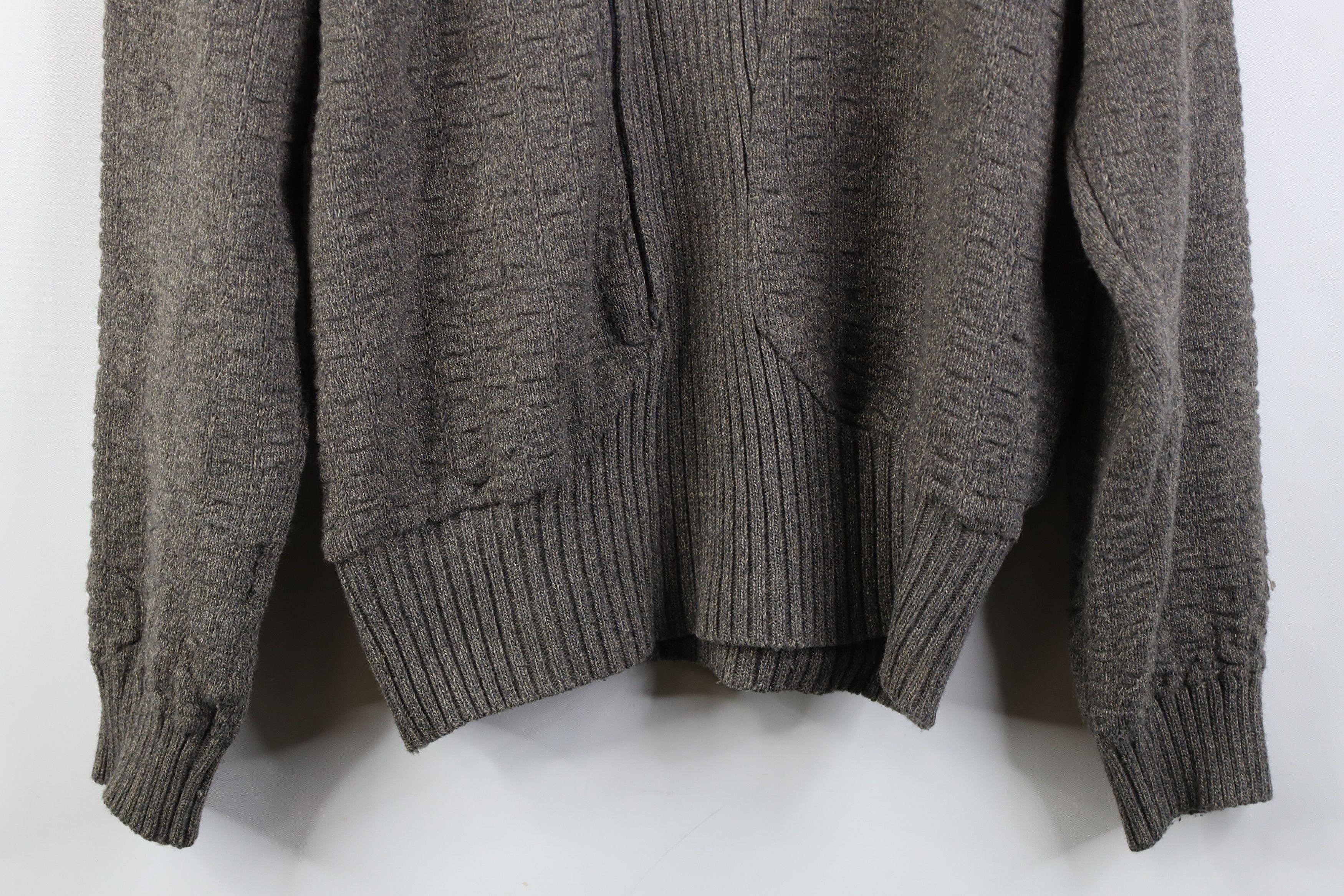 Vintage Vintage 70s 80s Streetwear Asymmetric Collared Sweater Wool Size US L / EU 52-54 / 3 - 3 Thumbnail