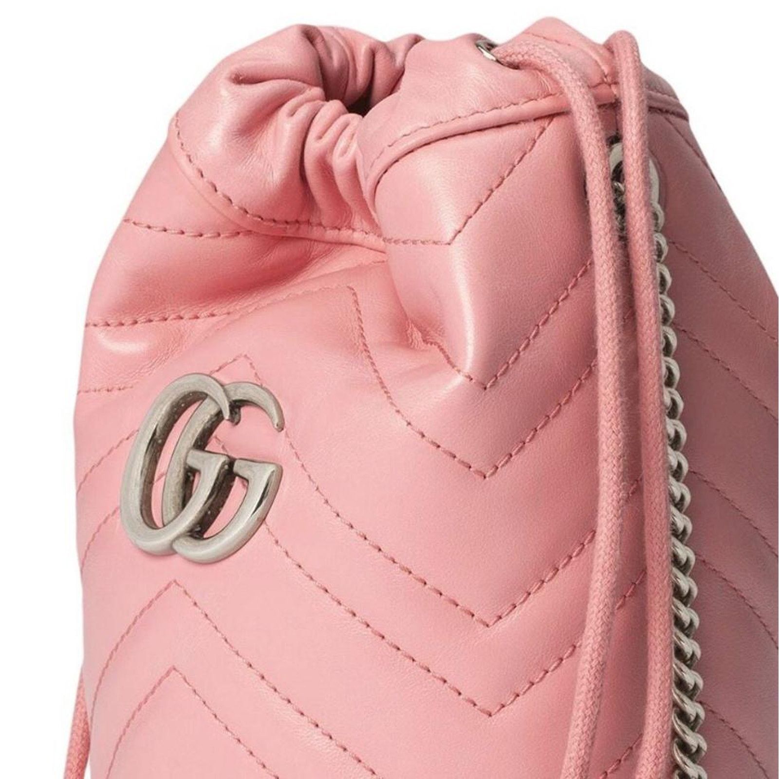 Gucci Marmont GG logo quilted leather bucket crossbody bag Size ONE SIZE - 3 Thumbnail
