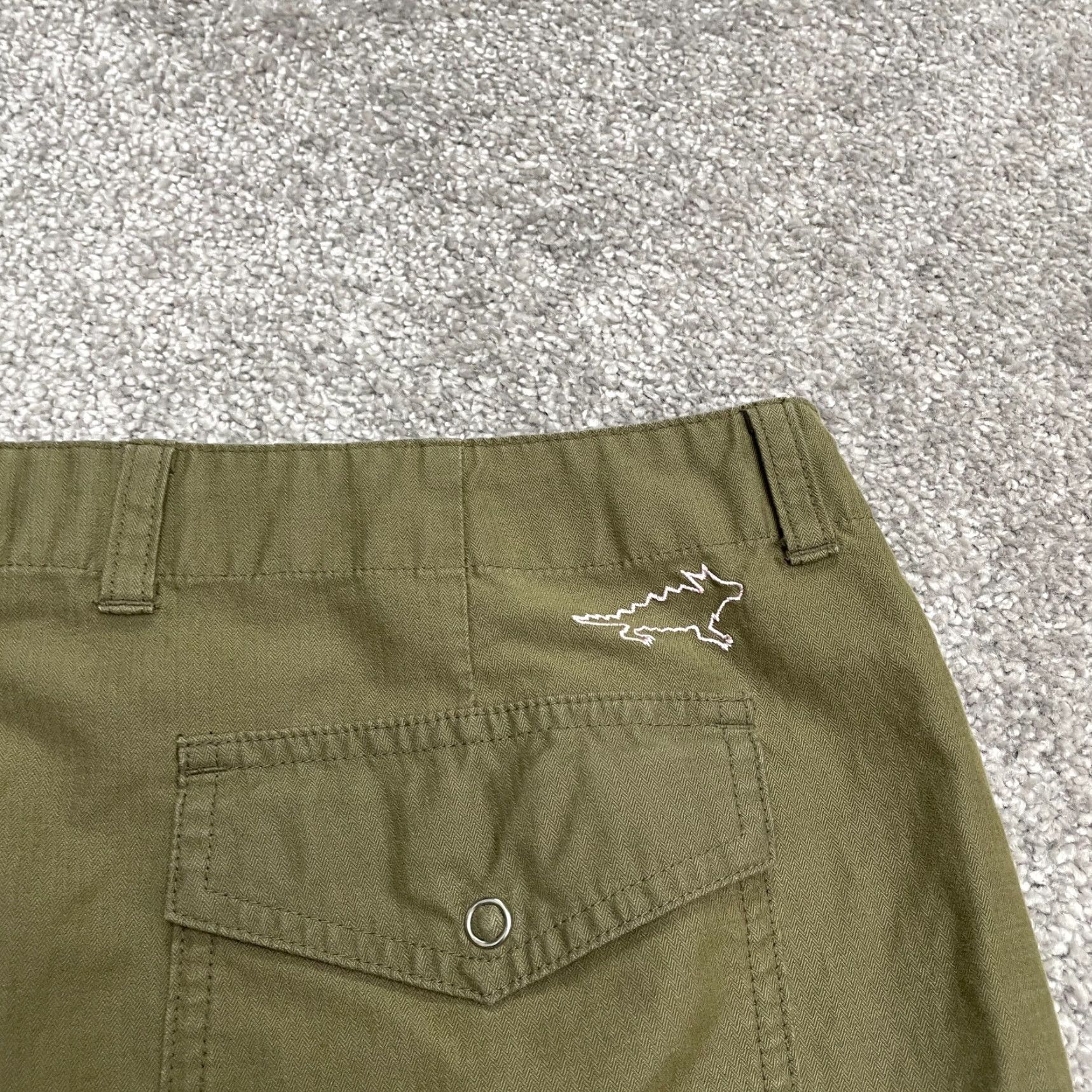 Vintage VINTAGE Horny Toad Capri Pants Womens 10 Green Straight Leg Embroidered Outdoor 34x18 Size 32" / US 10 / IT 46 - 3 Thumbnail