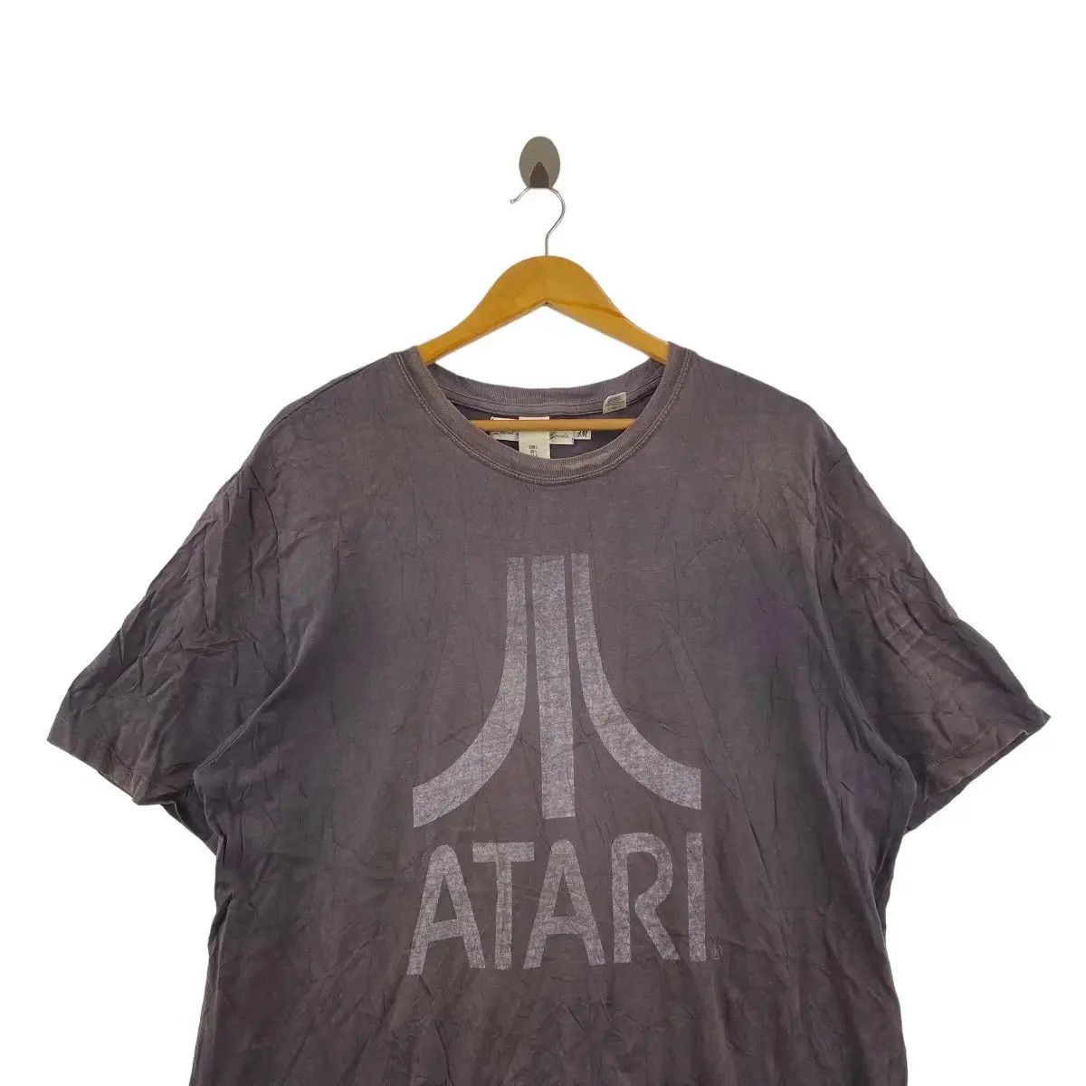 H&M H&M LOGG ATARI Natural Sun Faded Distress Design Tee Shirt Size L / US 10 / IT 46 - 2 Thumbnail