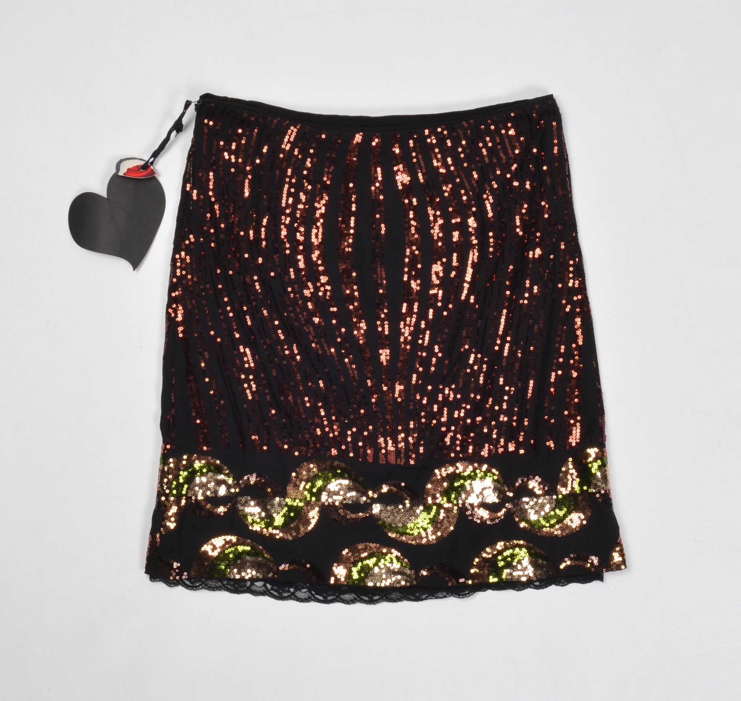Custo Barcelona Custo Barcelona Y2K Glam Coquette Sequin-Embroidered Skirt Size 28" / US 6 / IT 42 - 9 Thumbnail