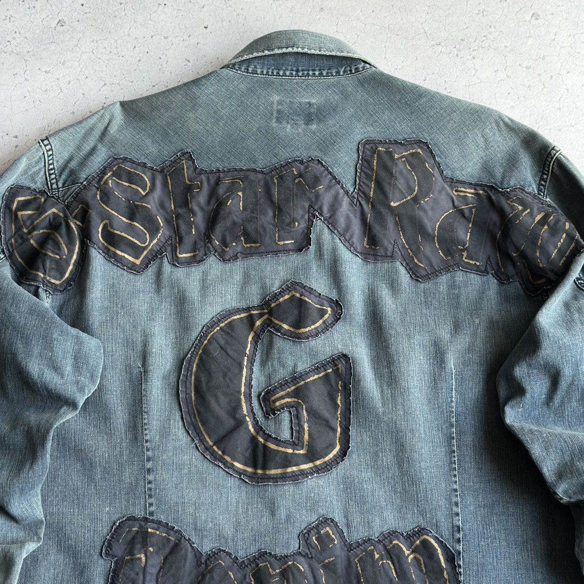 G-Star Vintage G-Star Raw Denim Big Logo Western Snap Button Shirt Size US XL / EU 56 / 4 - 3 Thumbnail
