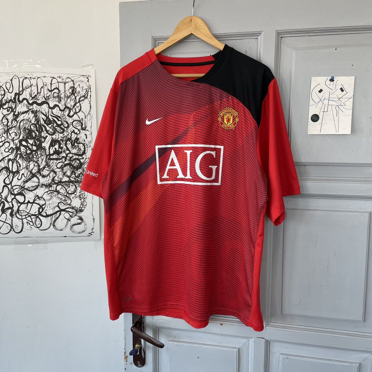 Nike × Vintage Nike Vintage Manchester United Football Jersey 2008-2009 Size US XL / EU 56 / 4 - 2 Thumbnail