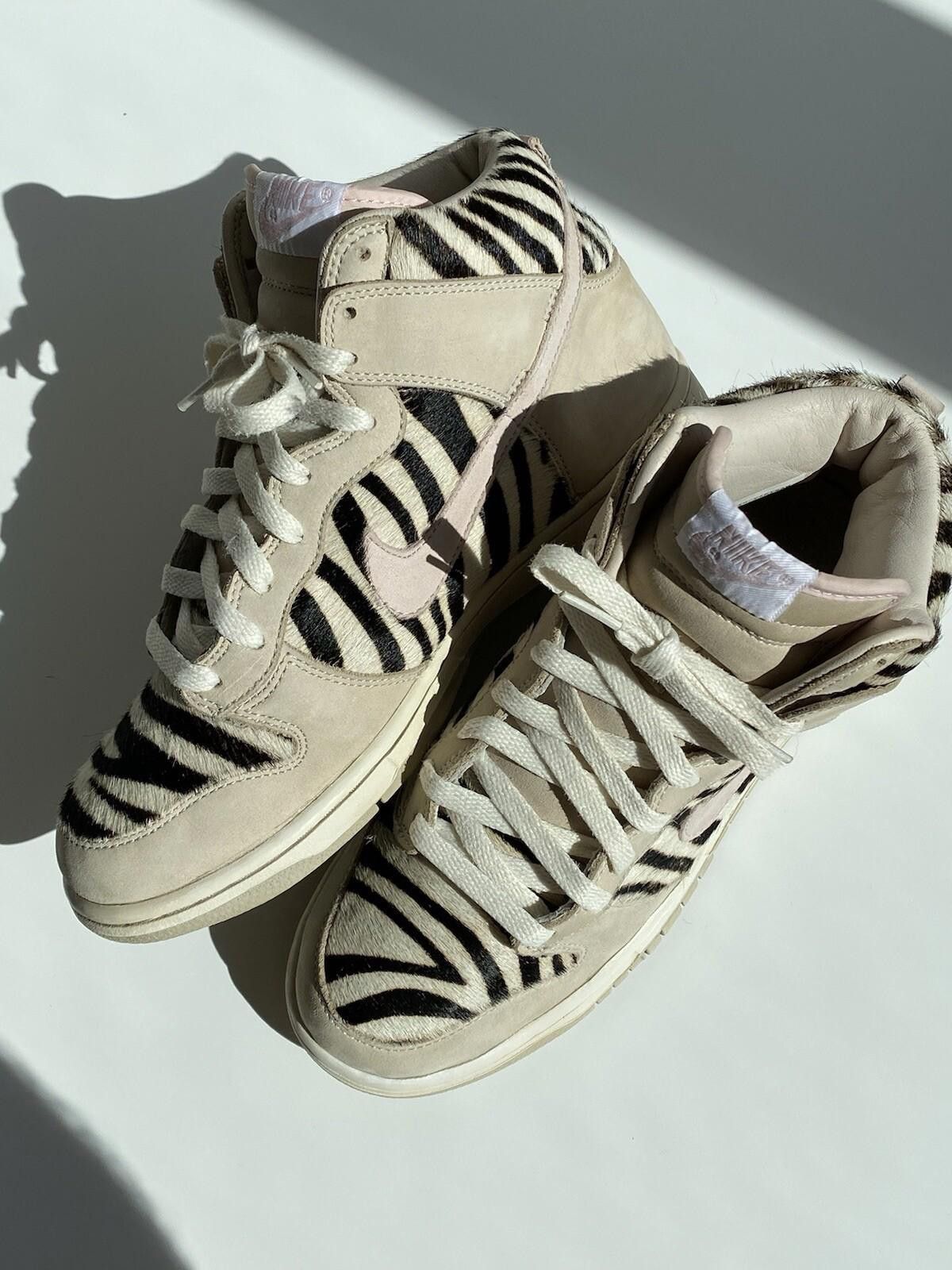 Nike 2004 Nike Dunk High Zebra Horse Hair Birch Vintage US8 Size US 8 / EU 41 - 9 Thumbnail