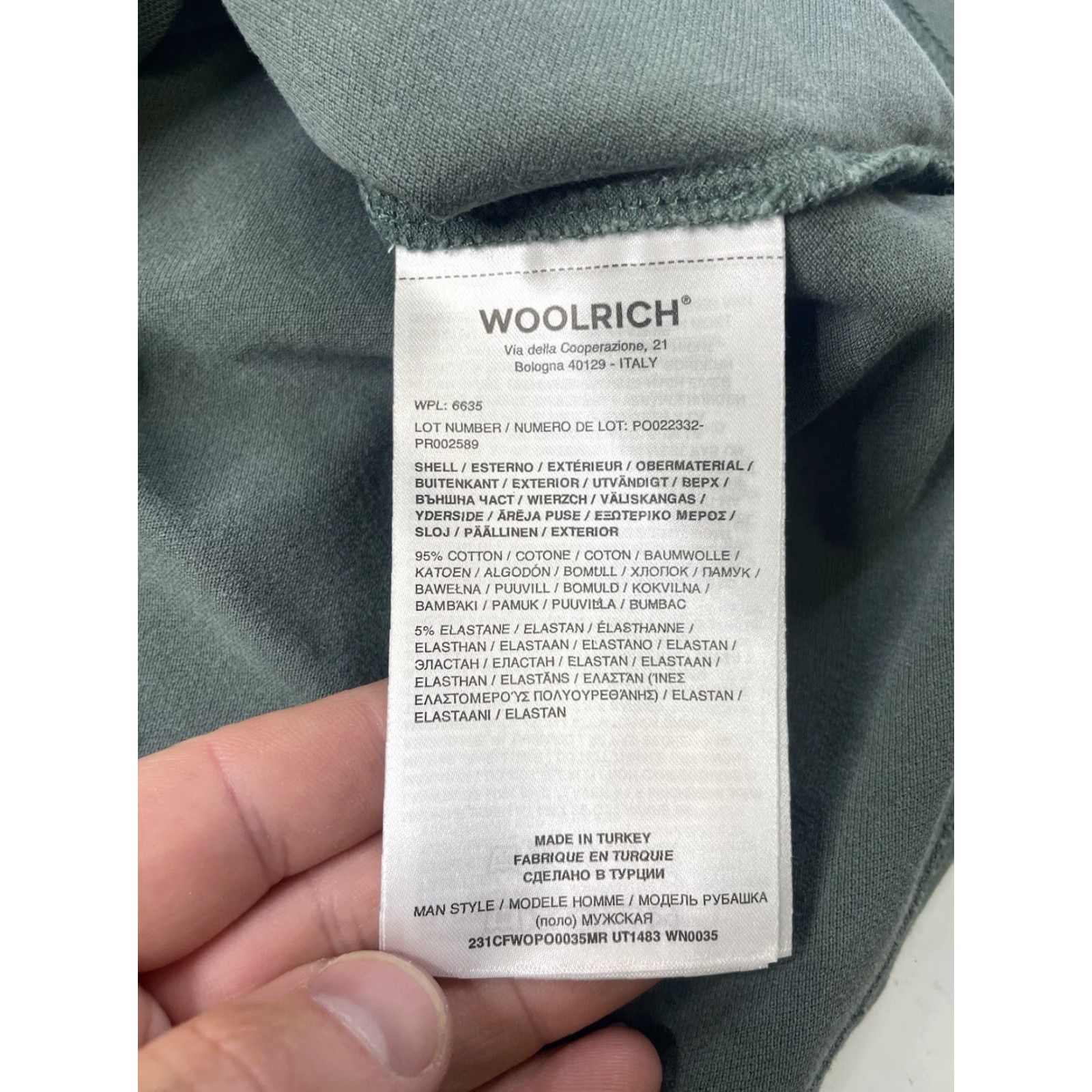 Vintage Woolrich Polo Shirt Mens M Green Cotton Blend Button Collar Short Sleeve Modern All Seasons Golf Casual Workwear Size US M / EU 48-50 / 2 - 5 Thumbnail