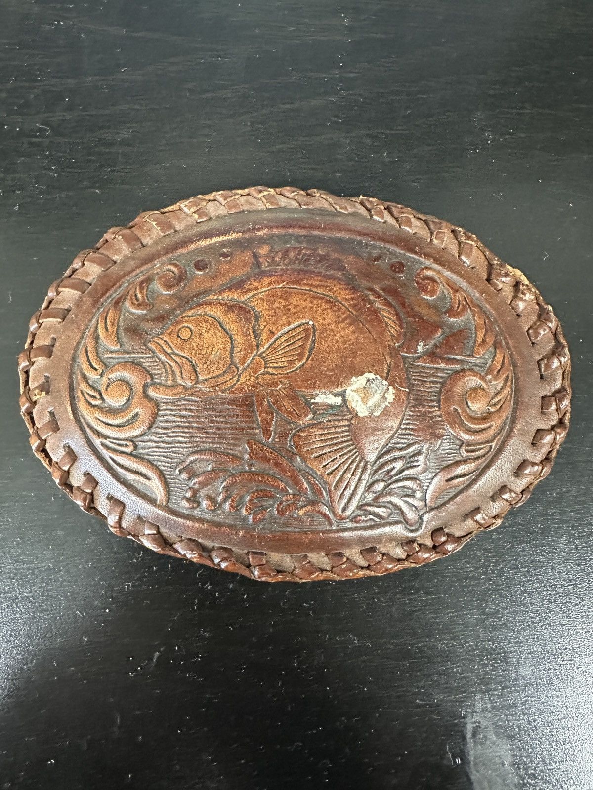 Vintage Vintage fish leather belt buckle Size ONE SIZE - 1 Thumbnail