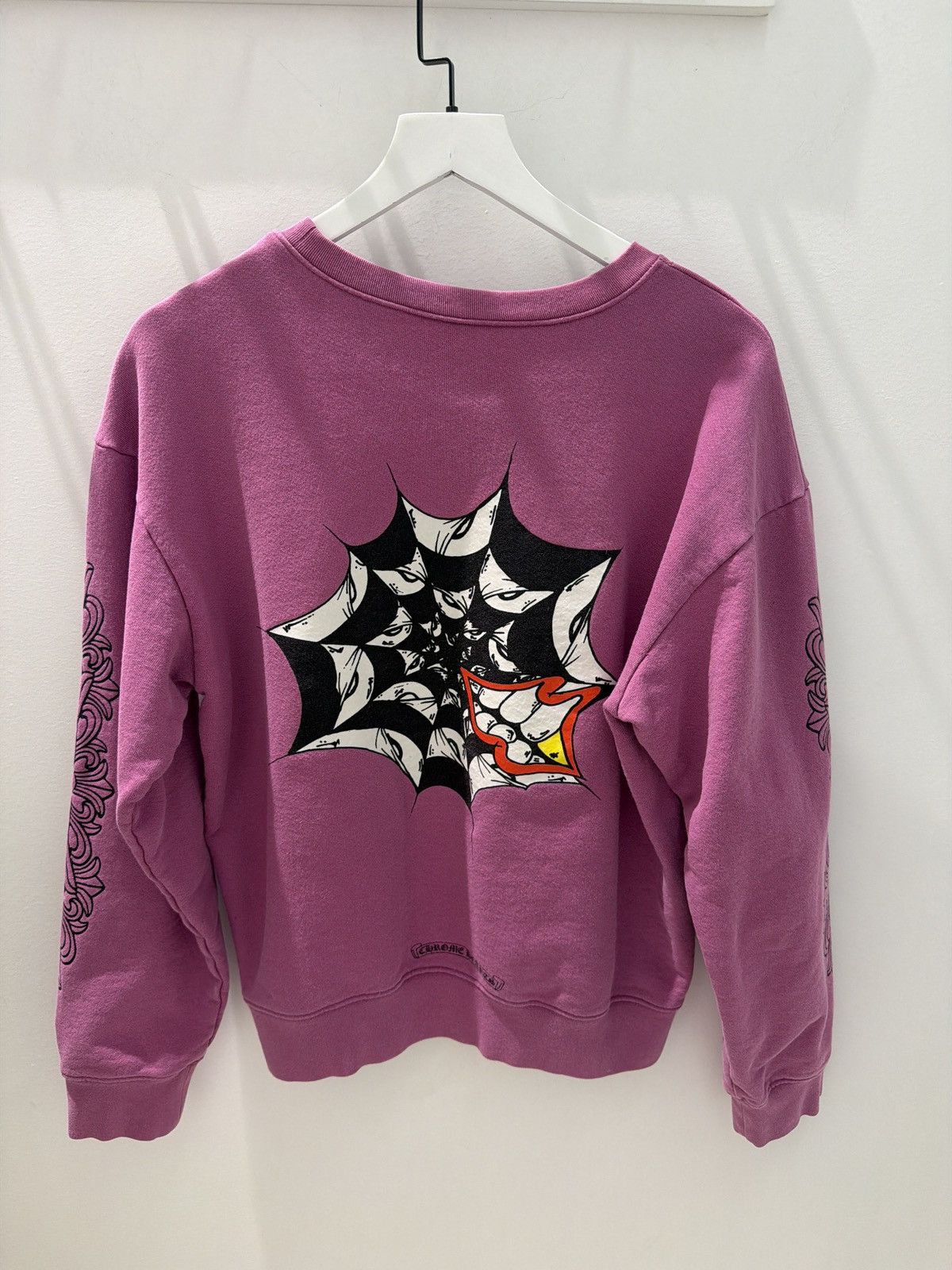 Chrome Hearts Chrome Hearts Matty Boy Web Purple Crewneck Size US L / EU 52-54 / 3 - 4 Thumbnail