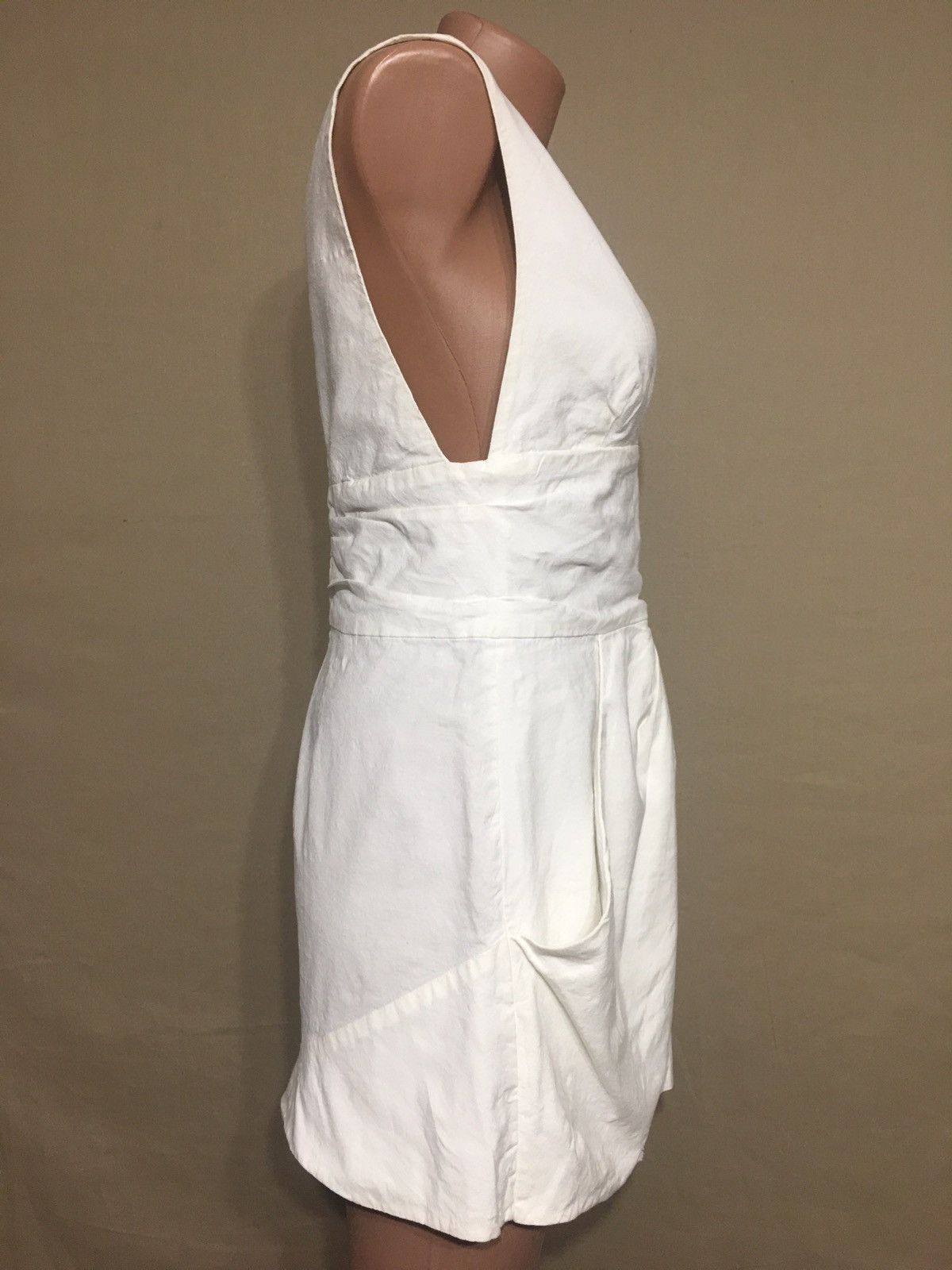 Isabel Marant Isabel Marant Imba White Linen blend Mini Dress Size EU 40 Size S / US 4 / IT 40 - 5 Thumbnail