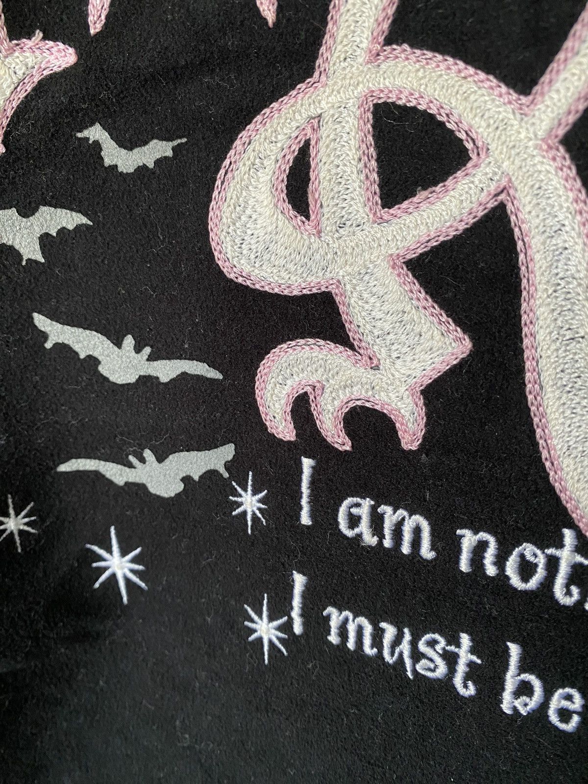 1990s KING MOB Punk Label Japan Embroidered Bat padded
