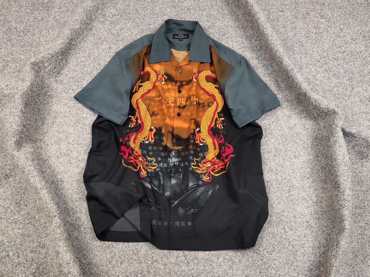 Japanese Brand Vintage Japanese style short sleeve buttons shirt logo Y2K Size US M / EU 48-50 / 2 - 2 Thumbnail
