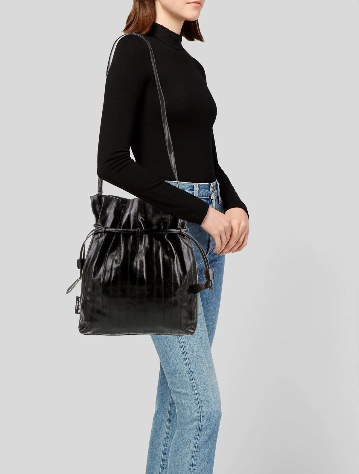 Leather Ivana Helsinki By Paola Suhonen Leather Bucket Bag Size ONE SIZE - 1 Thumbnail