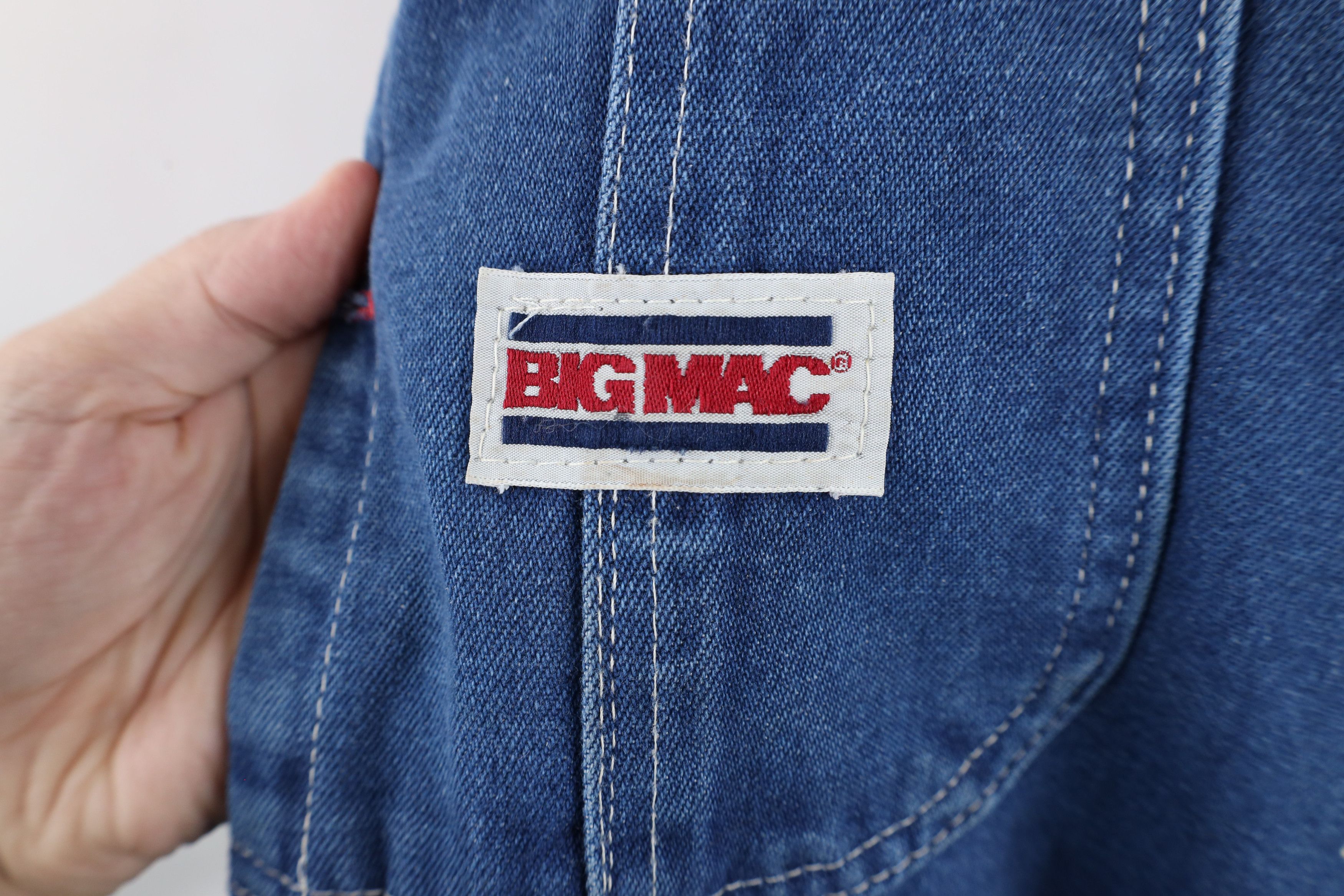 Big Mac × Vintage Vintage 90s Big Mac Faded Square Bak Denim Jean Overalls Size US 42 / EU 58 - 6 Thumbnail