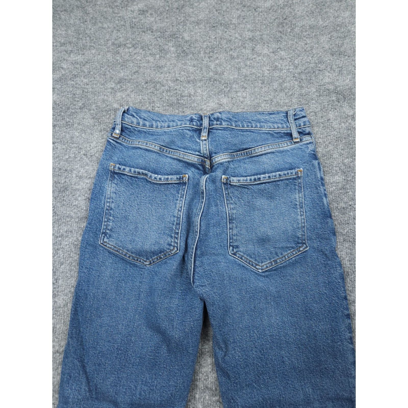 Agolde AGOLDE Jeans Women's Riley Mid Rise Straight Leg CROP 27 (FITS 25 x 25) Blue Size 27" / US 4 / IT 40 - 4 Thumbnail