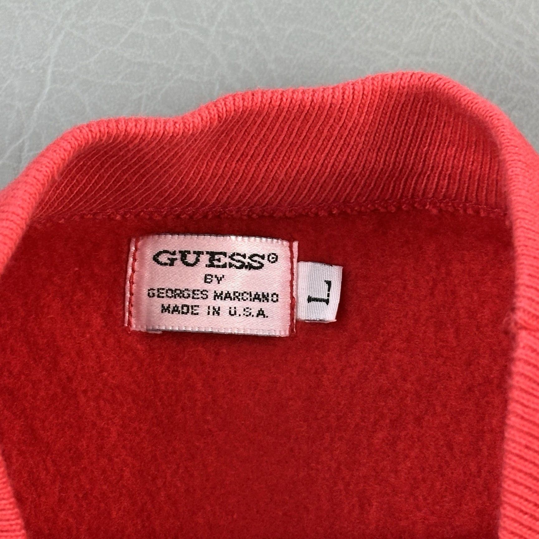 Guess VINTAGE Guess Georges Marciano Sweatshirt Womens Large Red Crewneck Pullover USA Size L / US 10 / IT 46 - 6 Thumbnail