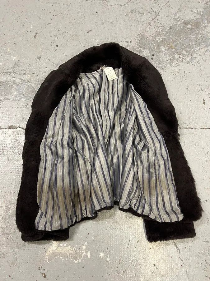 Emporio Armani × Vintage AW2005 Emporio Armani Fur Brown Suit Jacket Size M / US 6-8 / IT 42-44 - 6 Thumbnail