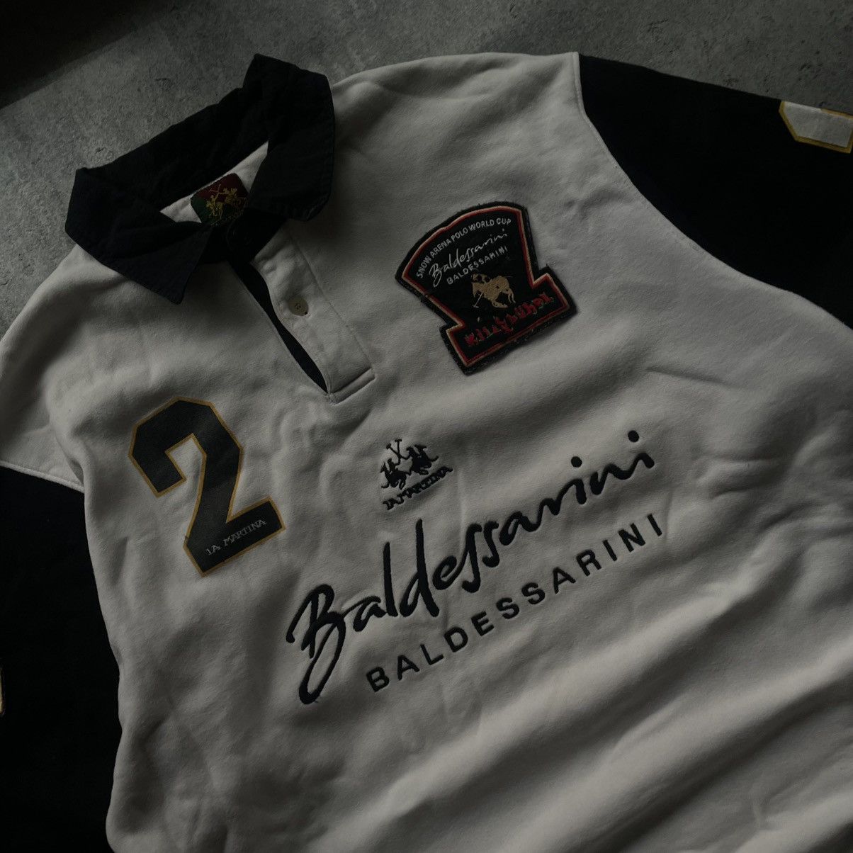 Vintage La Martina Baldessarini #2 Polo Team Rugby Polo