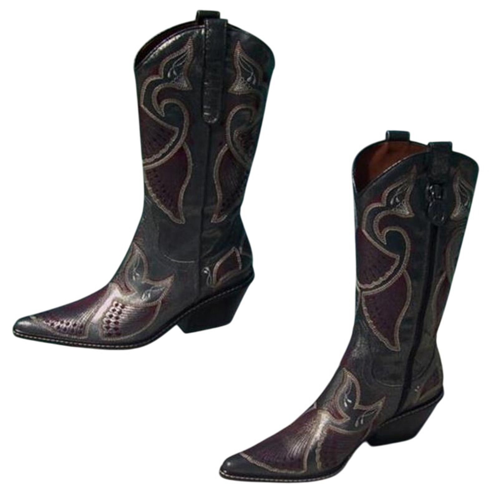 Donald Pliner Donald Pliner Western Black Metallic Leather Boot $750 NWT Size US 5.5 / IT 35.5 - 4 Thumbnail