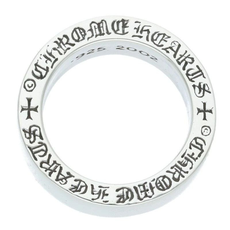 US 5 CHROME HEARTS 6mm SPACER RING SILVER