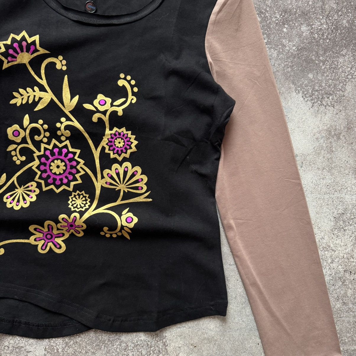 Hysteric Glamour 2000’s Aesthetic Vintage Y2K Floral Long Sleeve Top Size M / US 6-8 / IT 42-44 - 6 Thumbnail