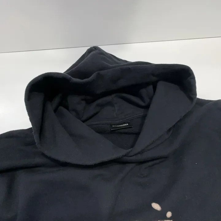 Balenciaga Balenciaga Black Logo Hoodie for Men 0079-2507 Size US XS / EU 42 / 0 - 7 Thumbnail