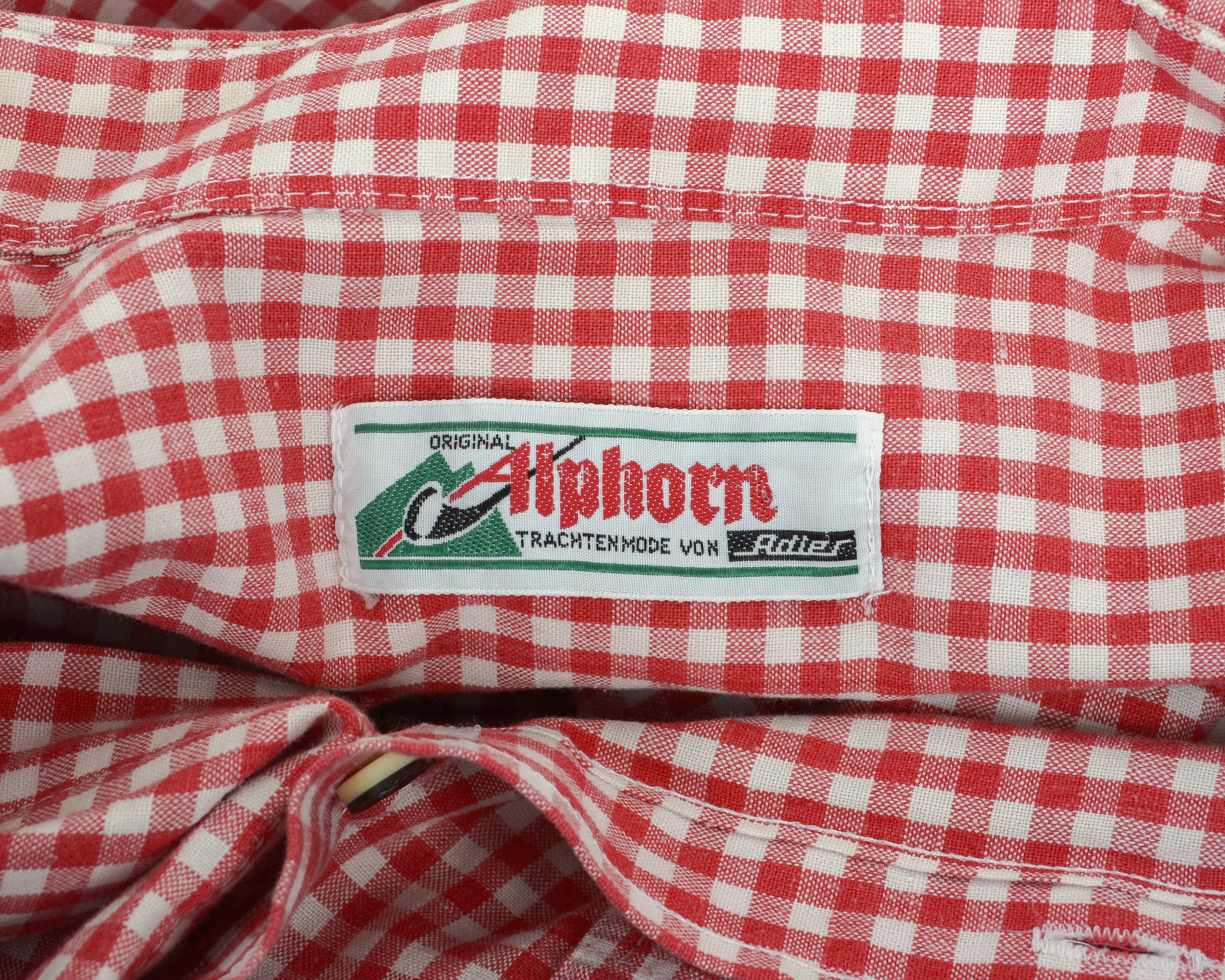 Other × Vintage ALPHORN Long Sleeved M Shirt Check Plaid Tartan Trachten Top Size US M / EU 48-50 / 2 - 7 Thumbnail