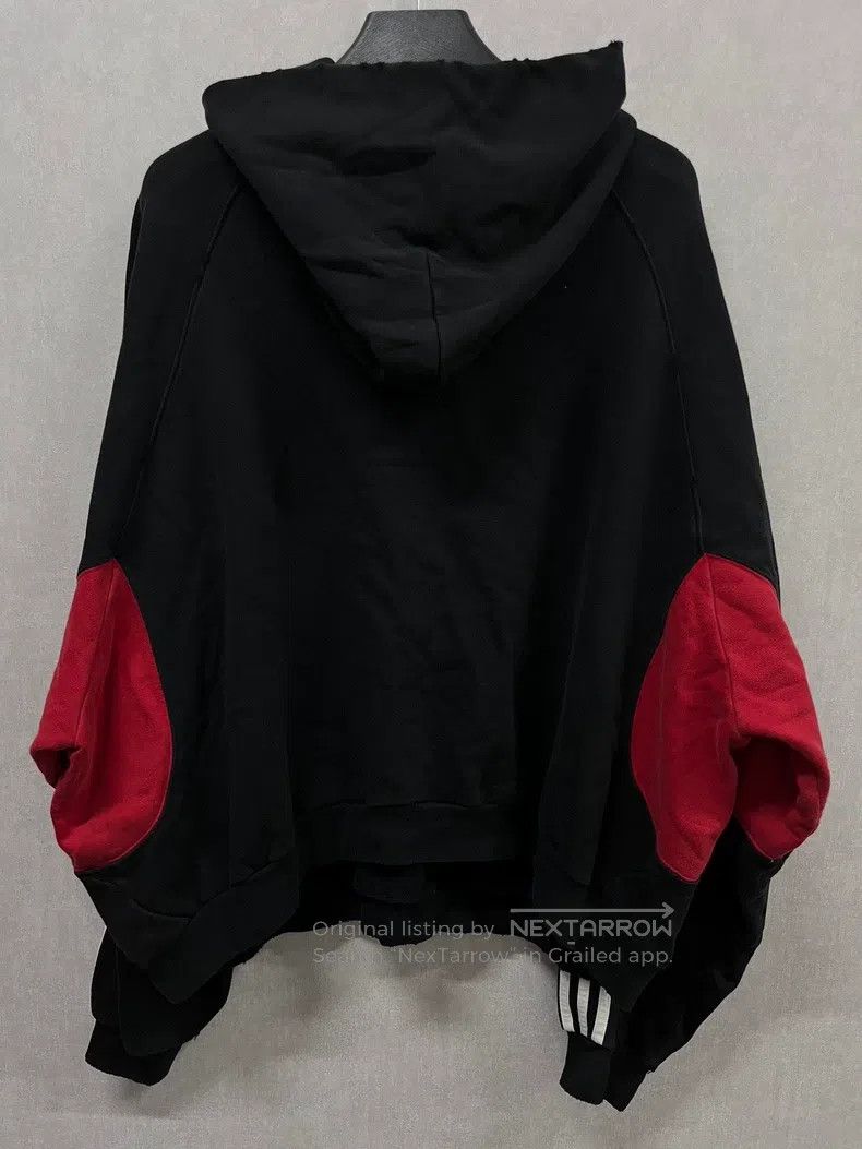 Balenciaga Balenciaga Black and Red Patchwork Hoodie Size US M / EU 48-50 / 2 - 5 Thumbnail