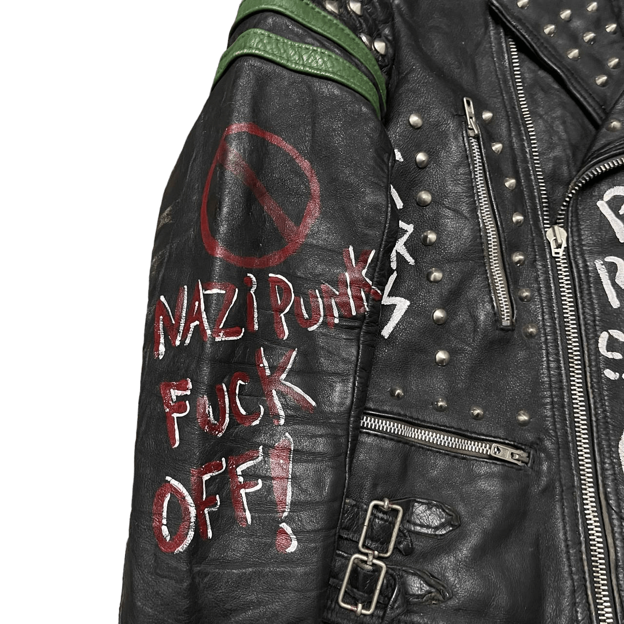Vintage 70's Punk Rock Studded Custom Leather Jacket