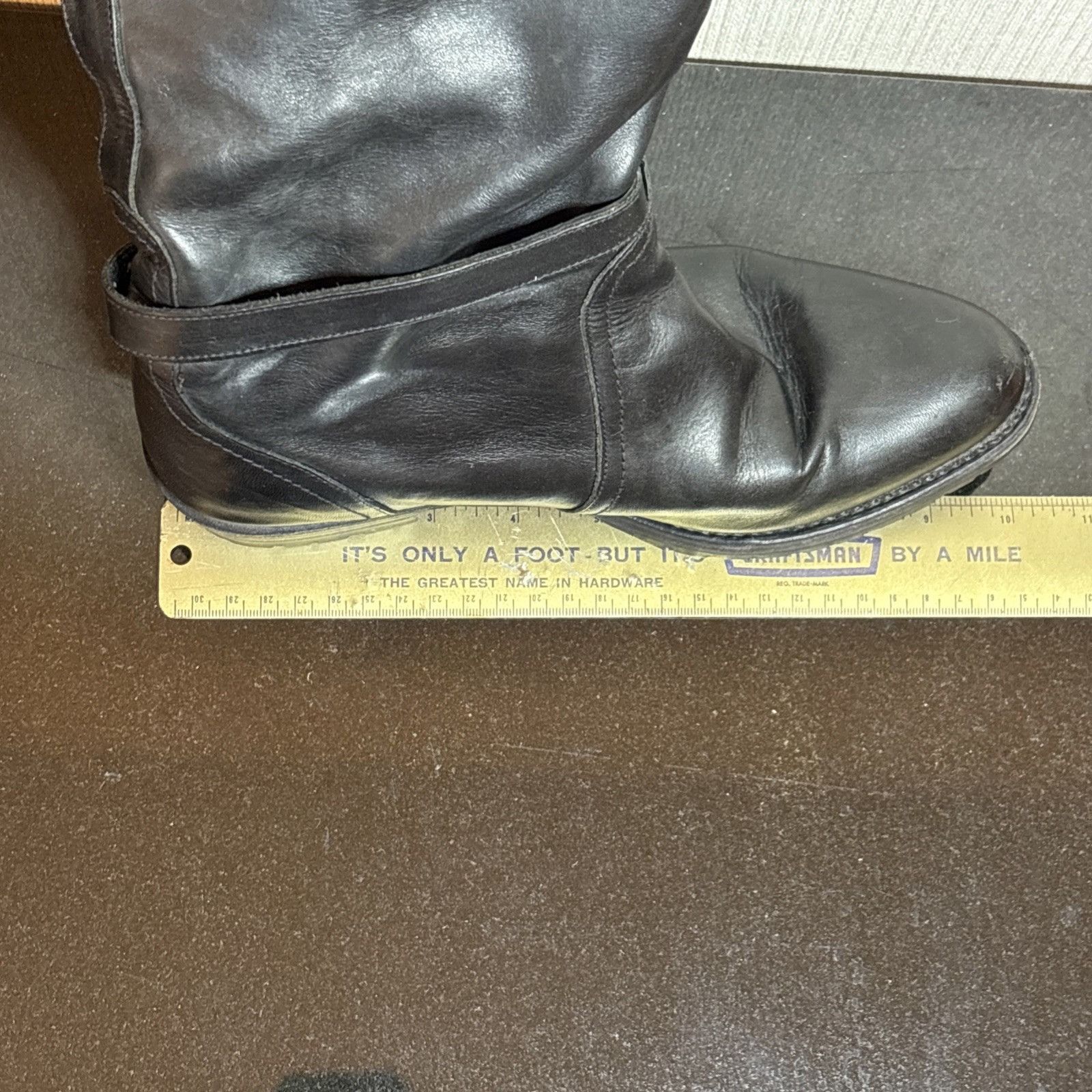 Frye Frye Dorado Riding Boots Womens Size 7 Black Leather Rabbit Size US 7 / IT 37 - 11 Thumbnail
