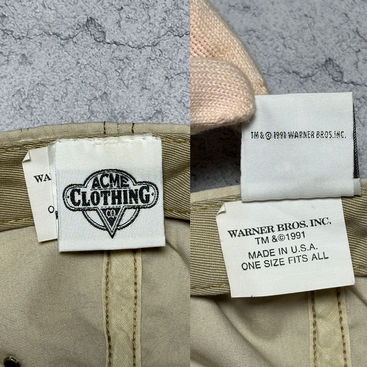 Acme Clothing × Vintage × Warner Bros Vintage 1991 Warner Bros Acme Clothing Cap Size ONE SIZE - 13 Thumbnail