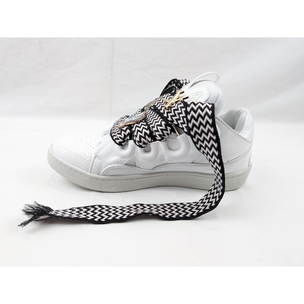 Lanvin o1rshd1 Curb Sneakers in White/Black Size US 10 / EU 43 - 8 Thumbnail