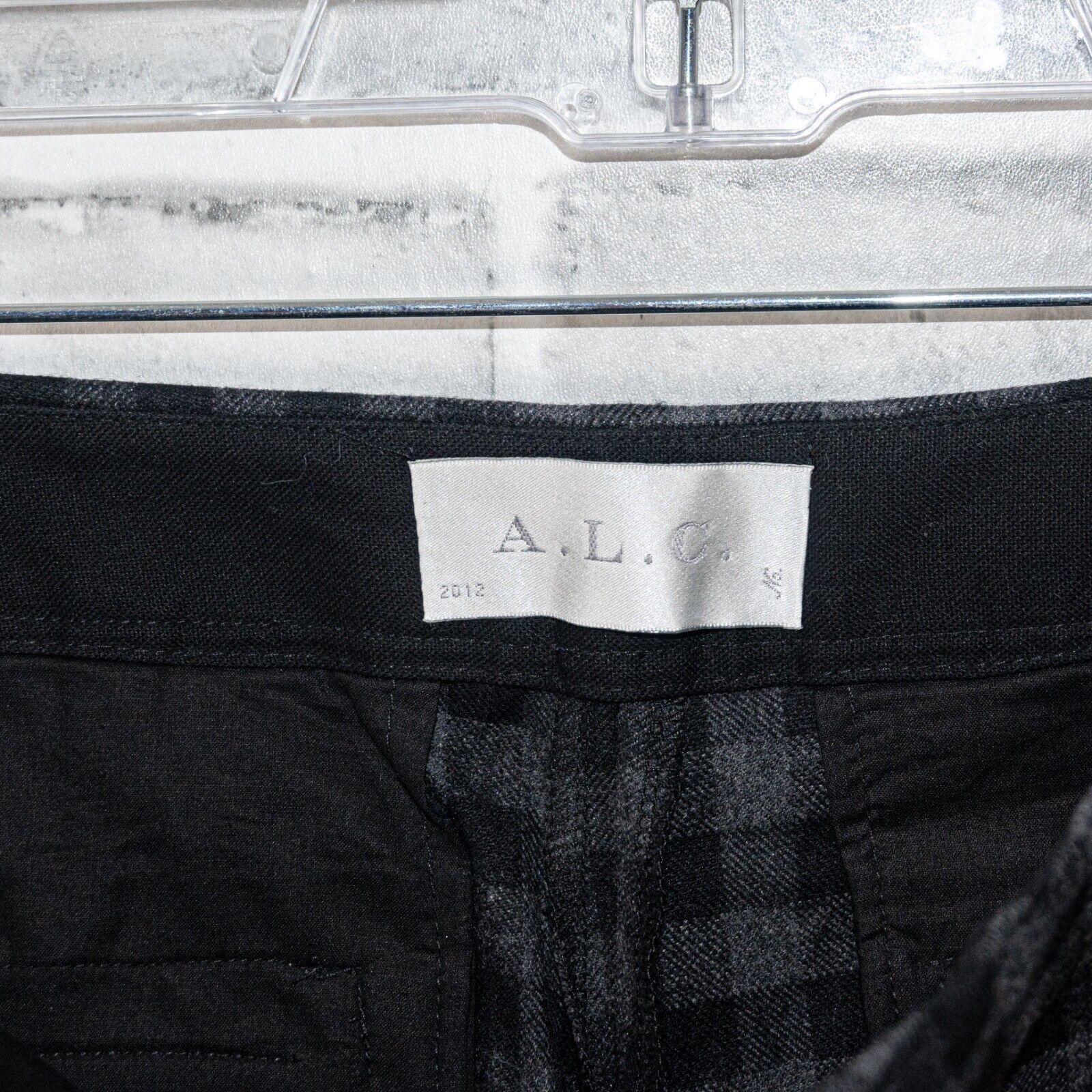 A.L.C. A.L.C Cotton Wool Checker Dress Pants in Gray Black 4 Size 27" / US 4 / IT 40 - 2 Thumbnail