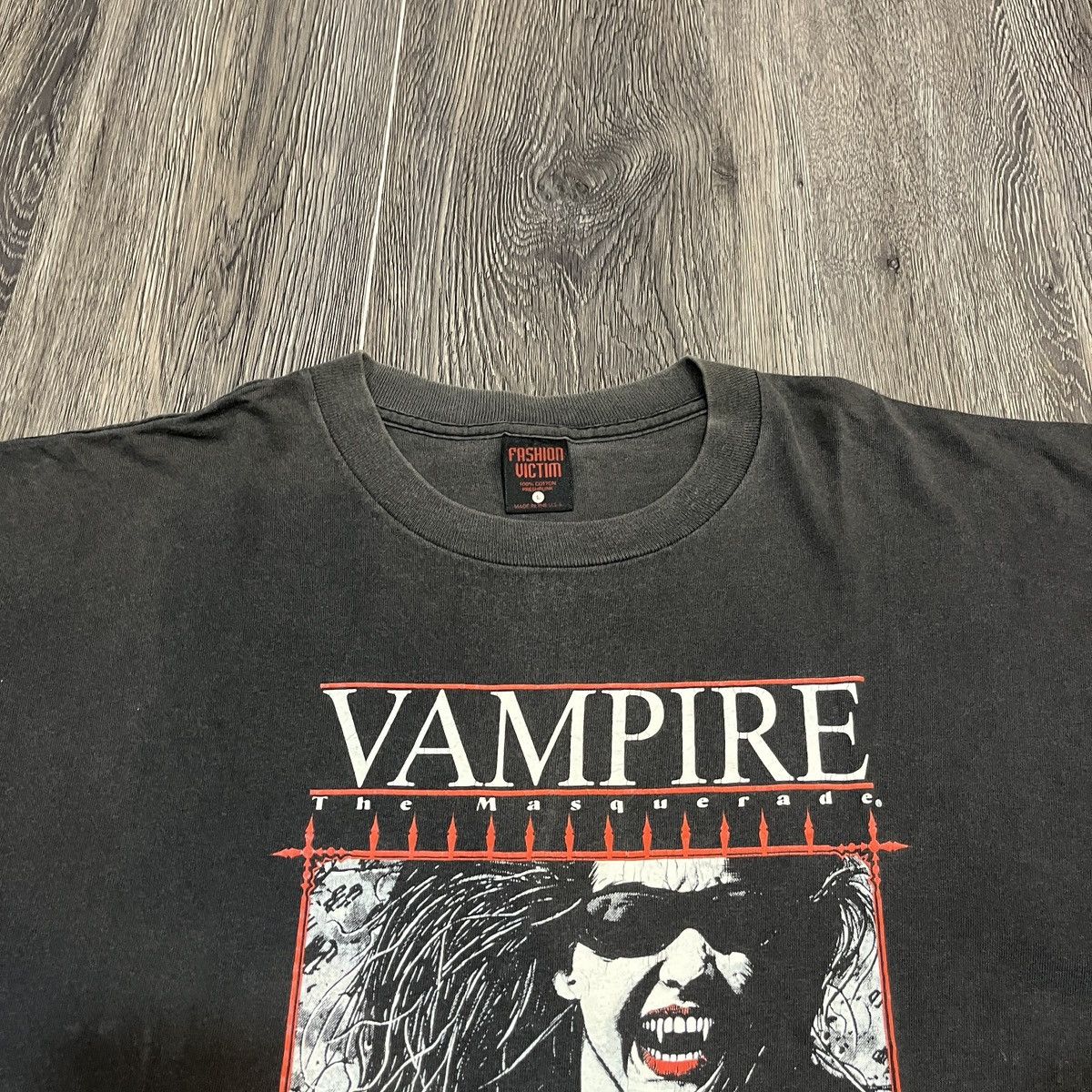 Vintage 1997 Vampire The Masquerade White Wolt Vintage T-shirt Size US L / EU 52-54 / 3 - 2 Thumbnail