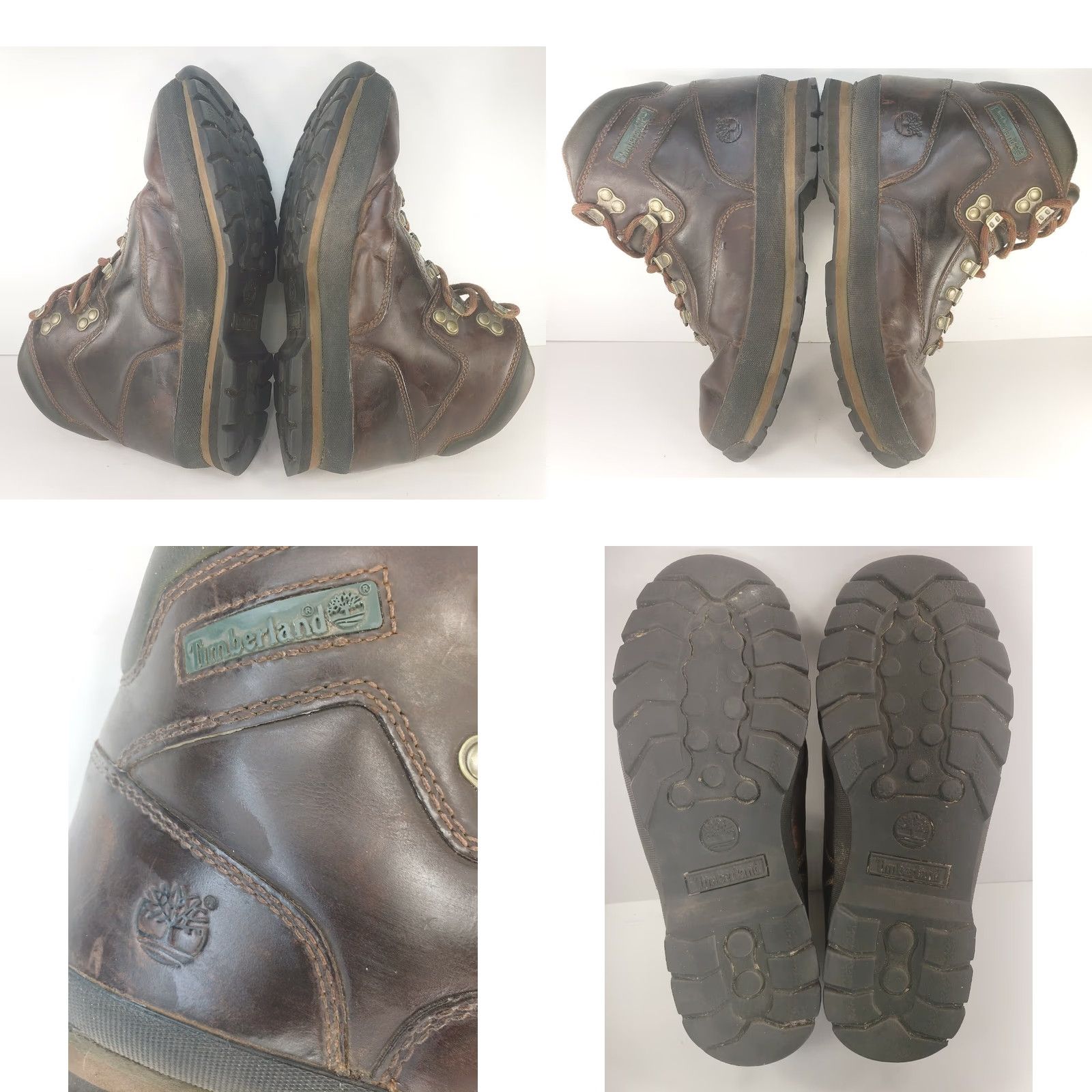 Timberland VINTAGE Timberland Eurohiker Ankle Boot Mens 10.5W Wide Brown Leather Hiking Trail Work Shoes Size US 10 / EU 43 - 8 Thumbnail