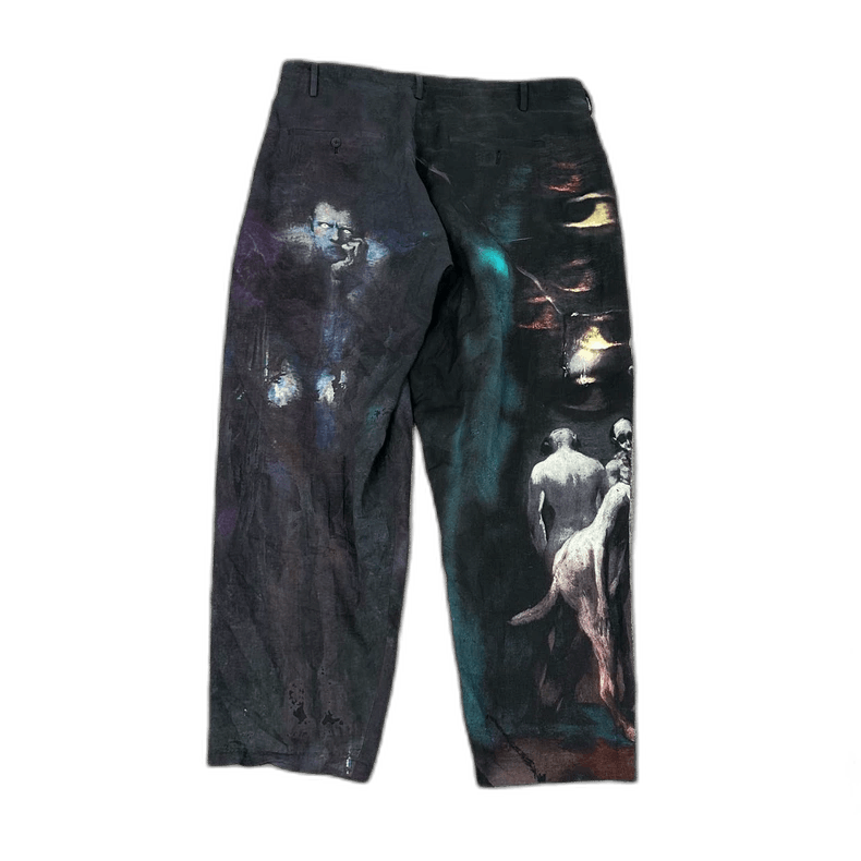 Yohji Yamamoto Yohji Yamamoto Demon Artwork Loose Pants-2506 Size US 26 / EU 42 - 1 Thumbnail