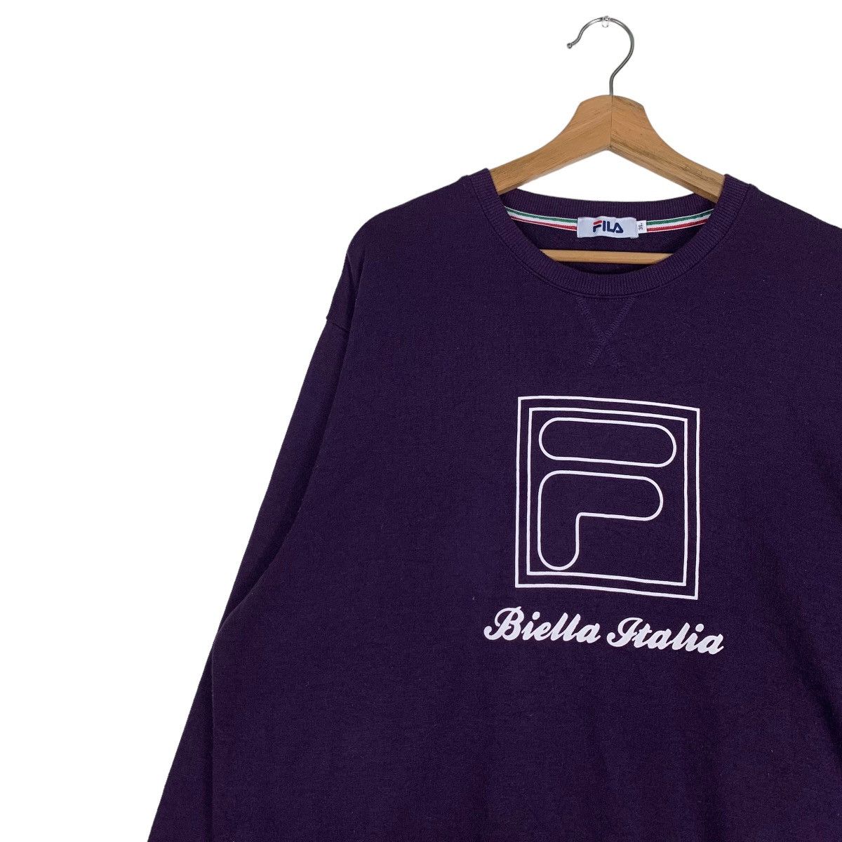 Fila FILA Big Logo Purple Crewneck Sweatshirts #0818-C37 Size US XXL / EU 58 / 5 - 6 Thumbnail